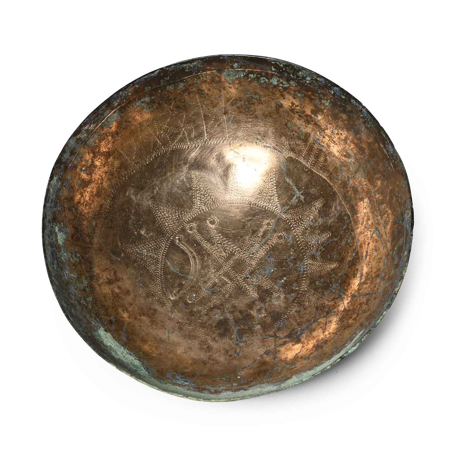 Sasanian Decorated Bronze Bowl