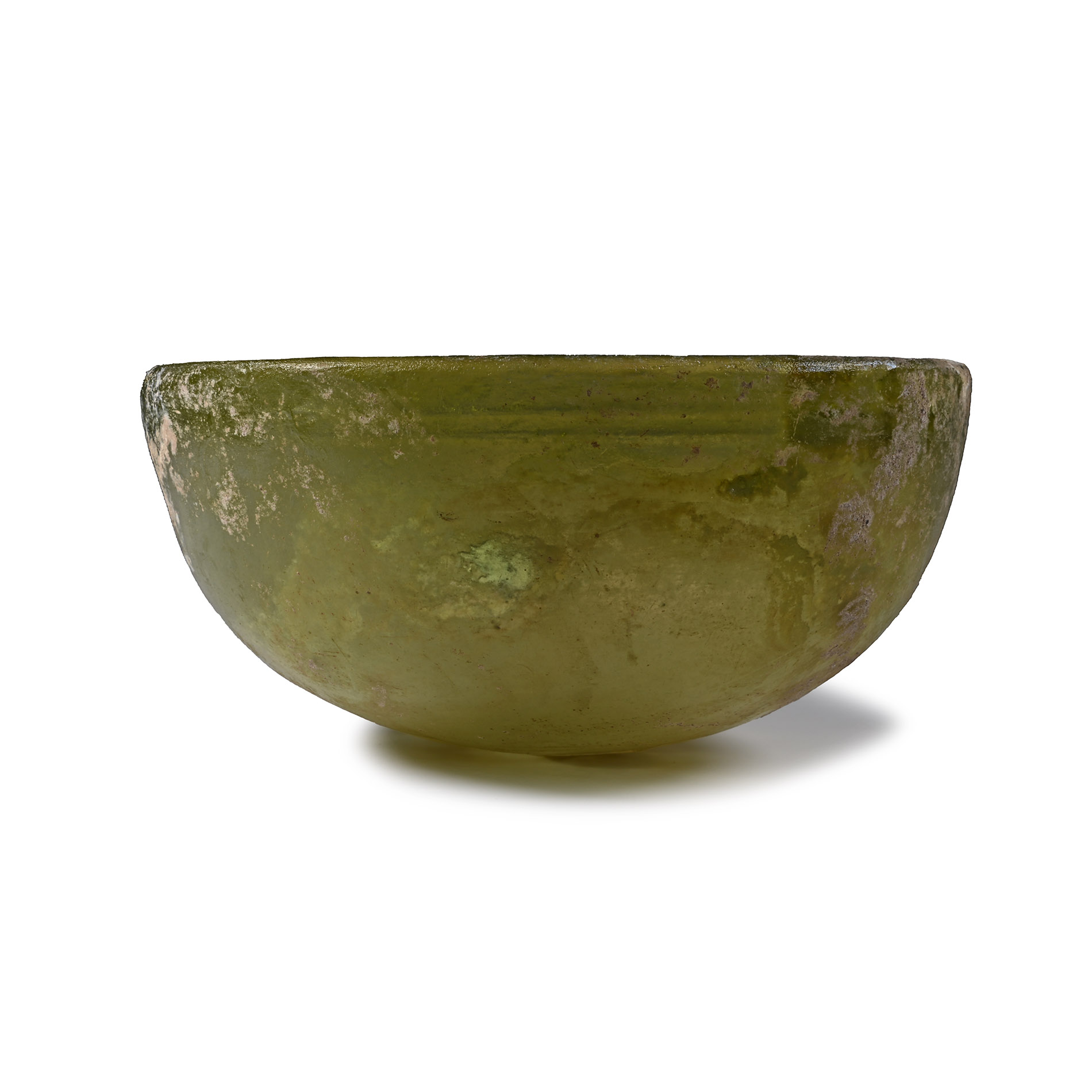 Hellenistic Pale Green Glass Bowl