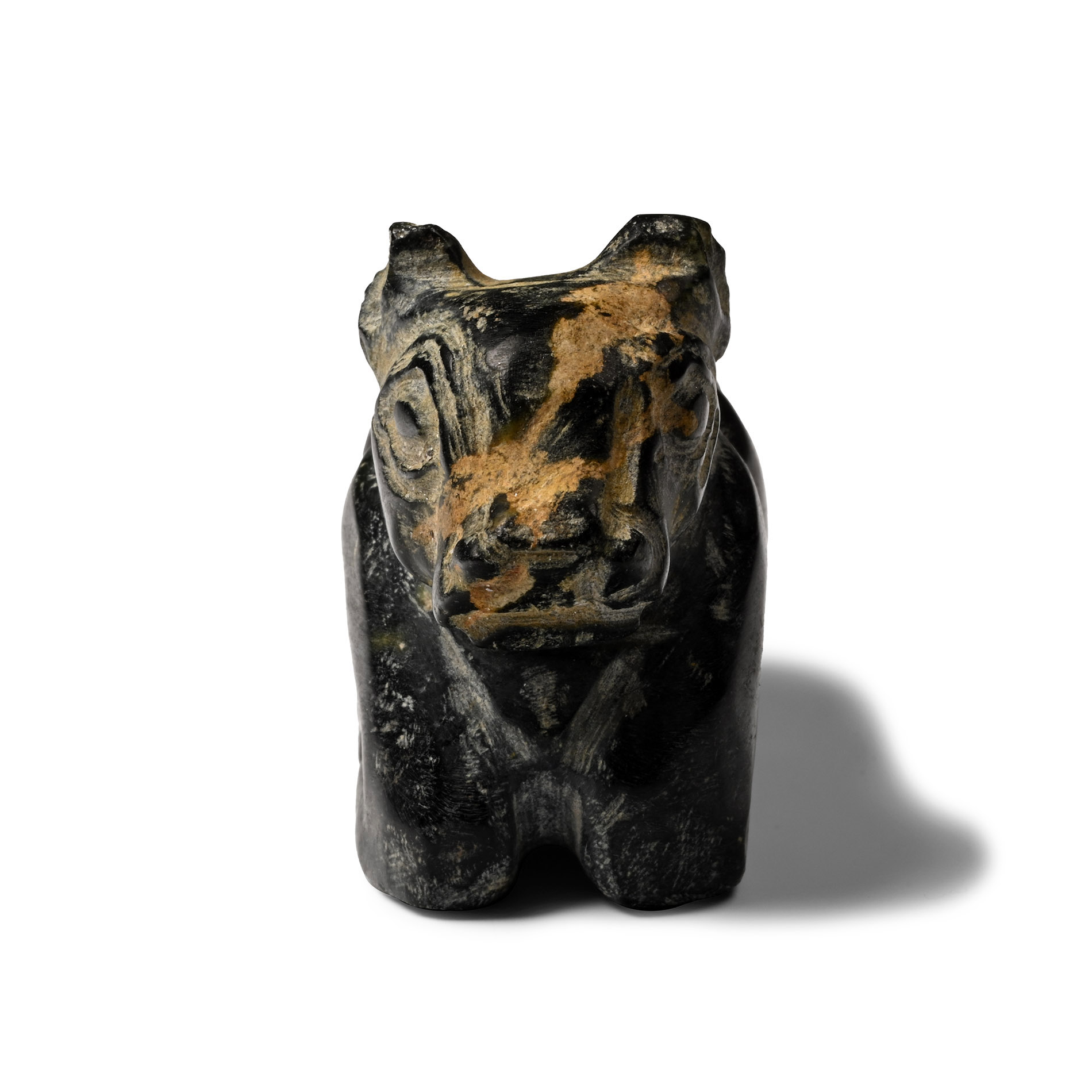 Western Asiatic Black Stone Recumbent Bull