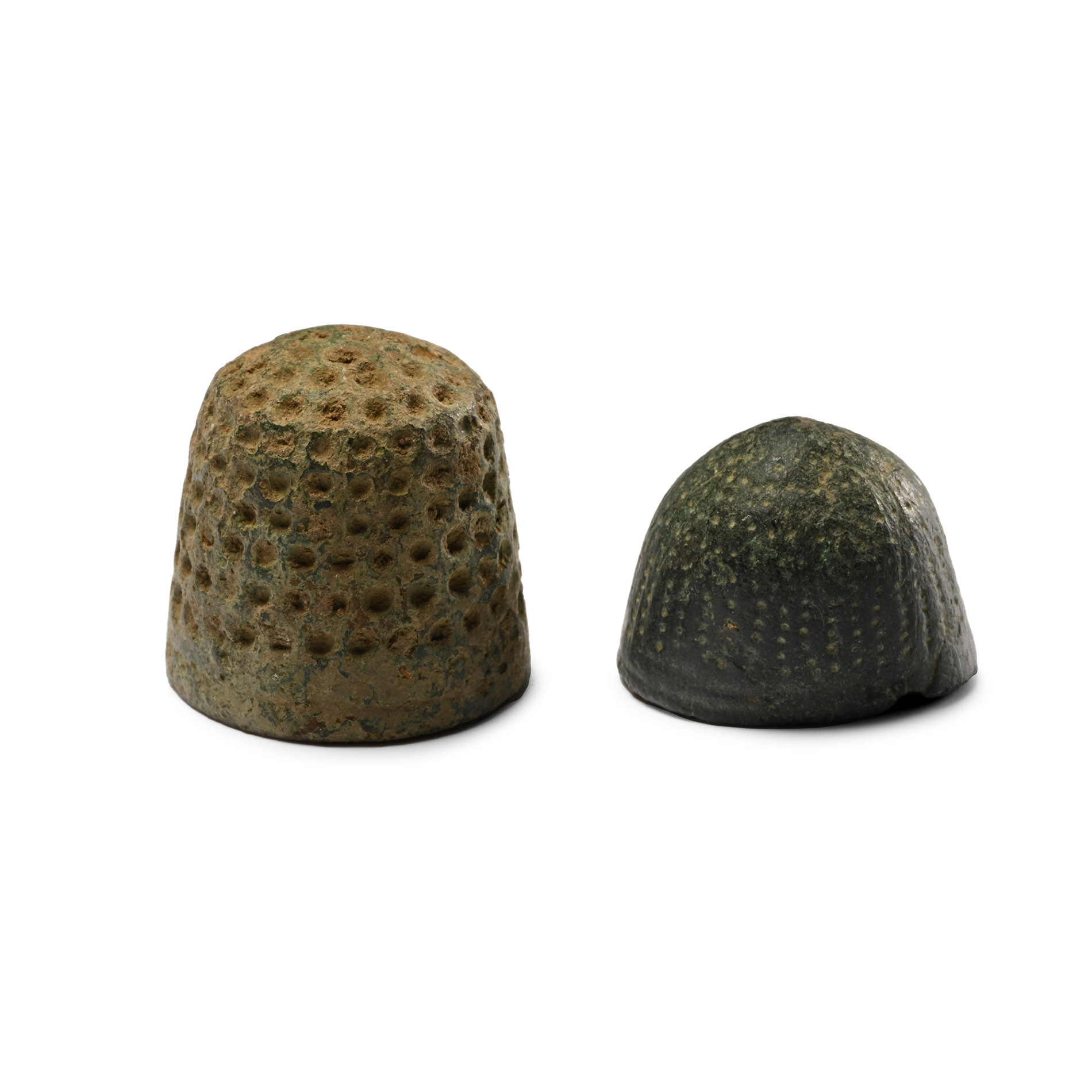 Medieval Bronze Beehive Thimble Group