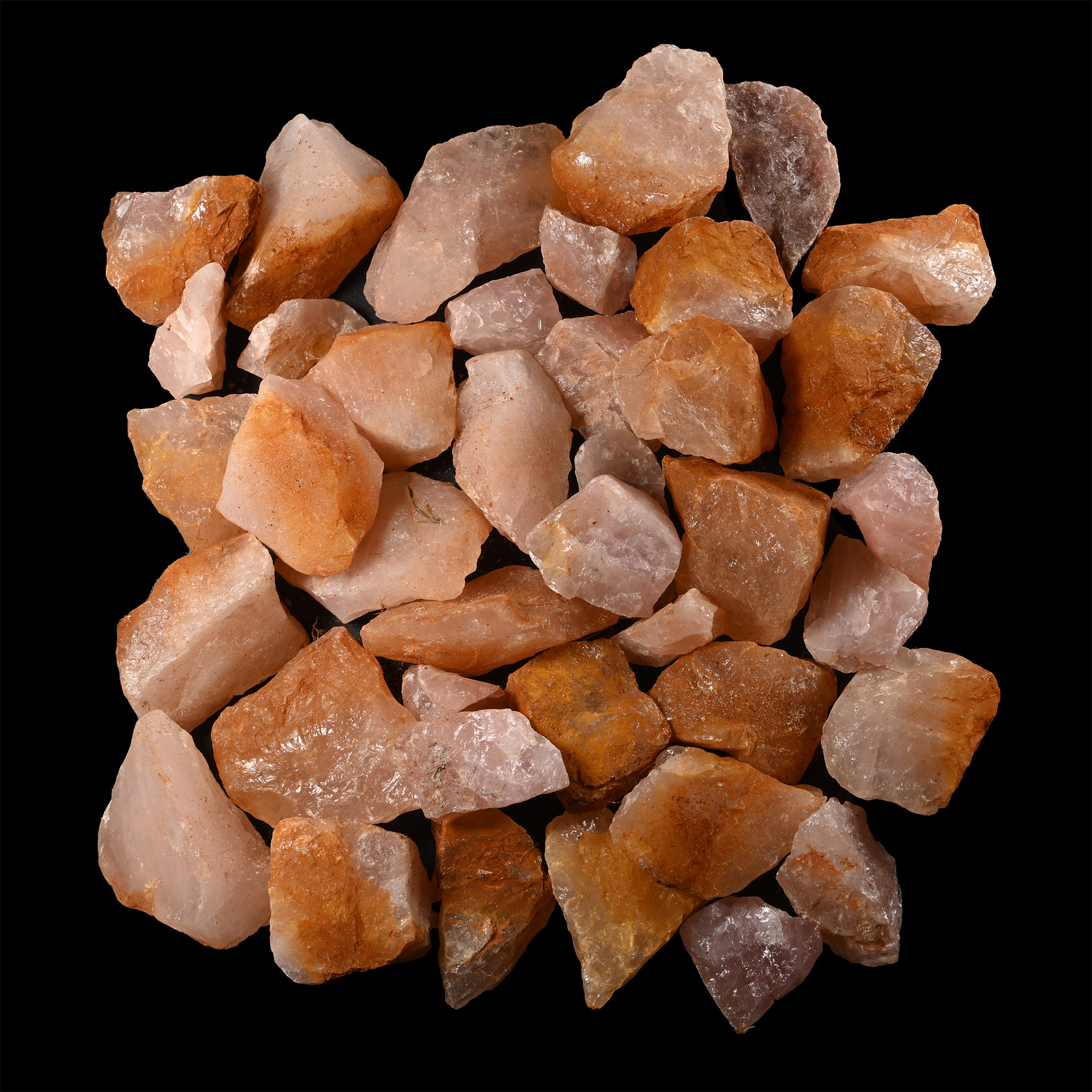 Bicoloured Rose Quartz Mineral Specimen Group [40]
