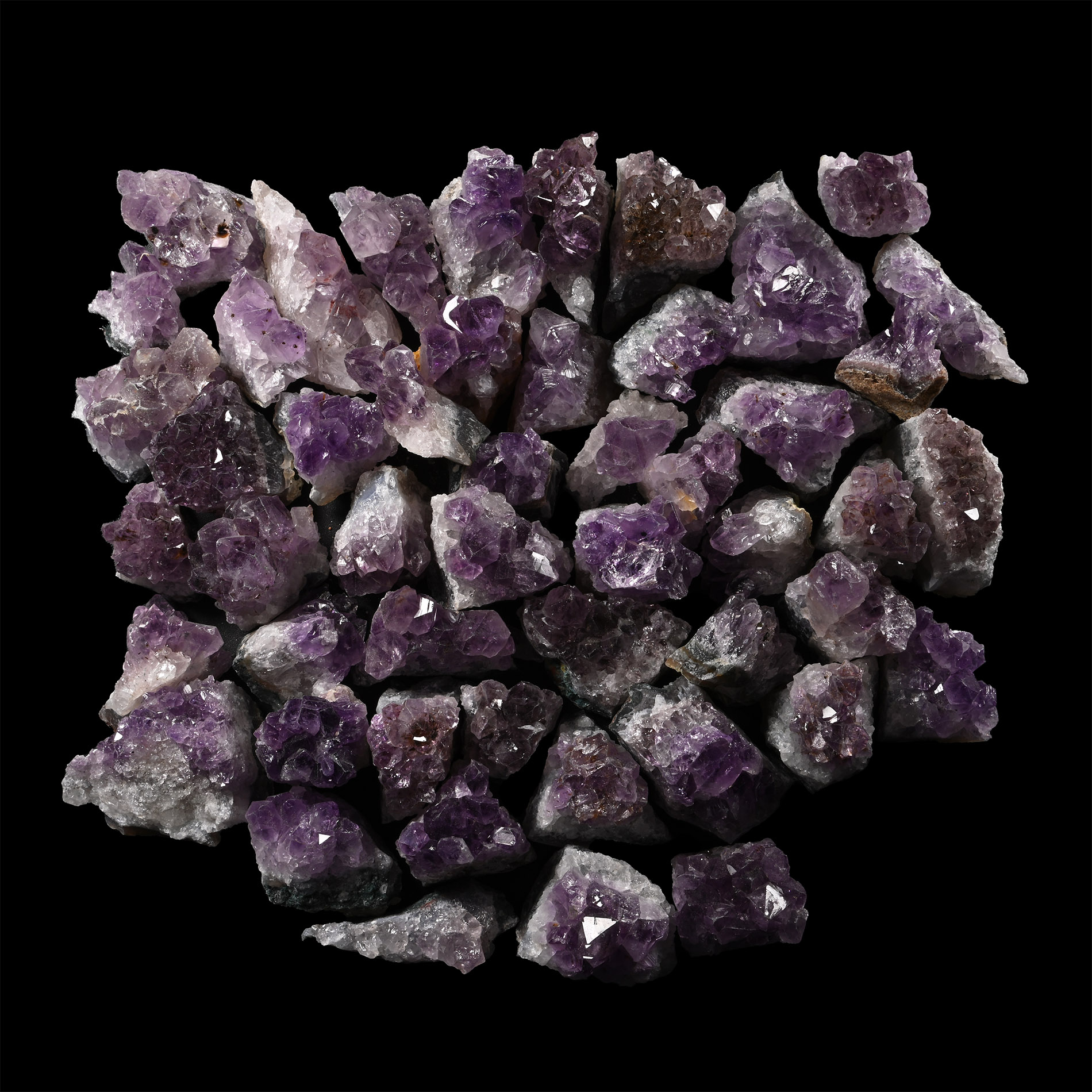 Purple Amethyst Crystal Mineral Specimen Group [50]