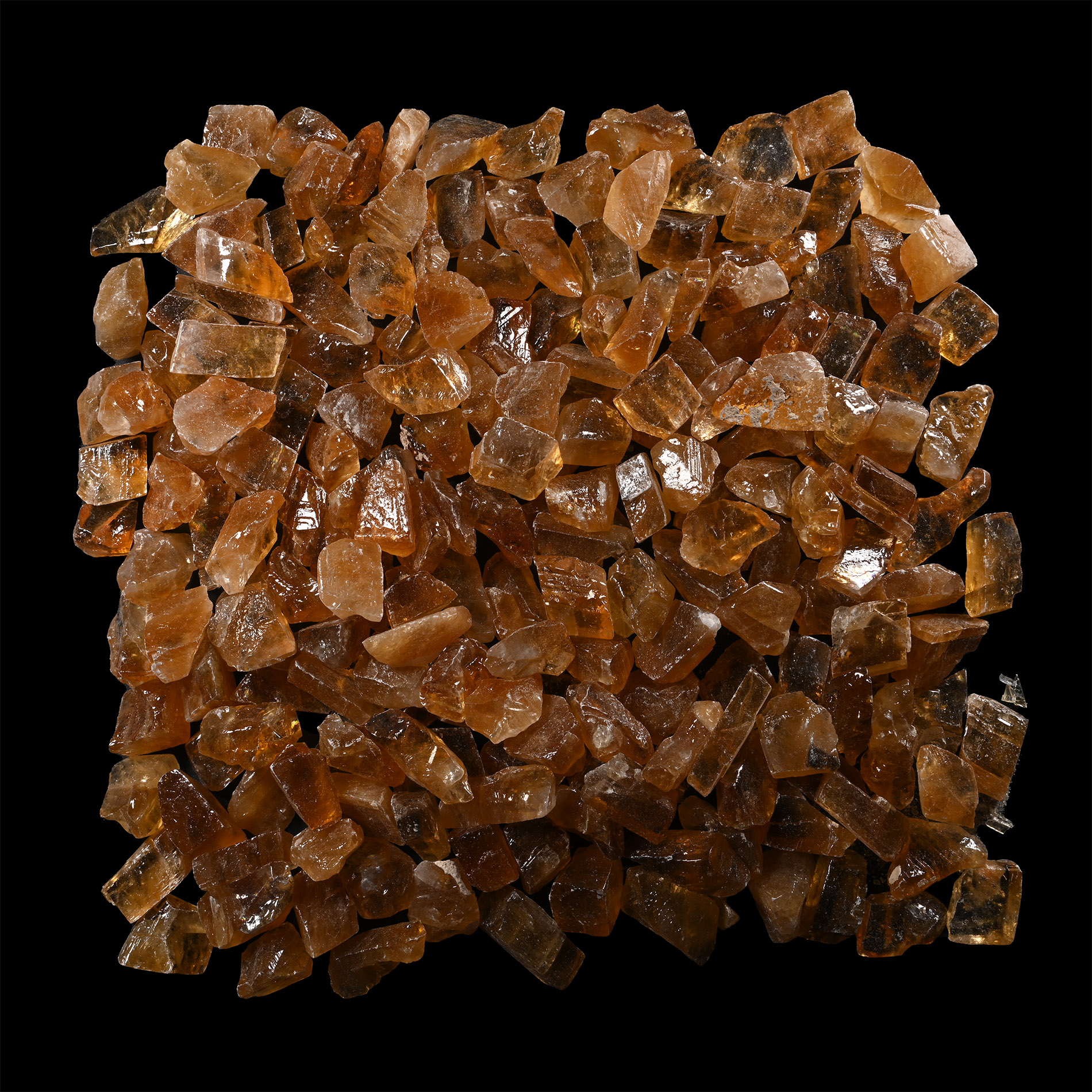 Deep Orange Calcite Mineral Specimen Group [200]