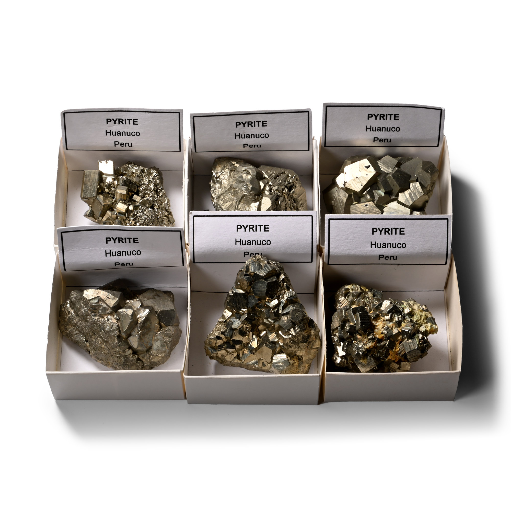 Boxed Pyrite Crystal Display Collection [6]