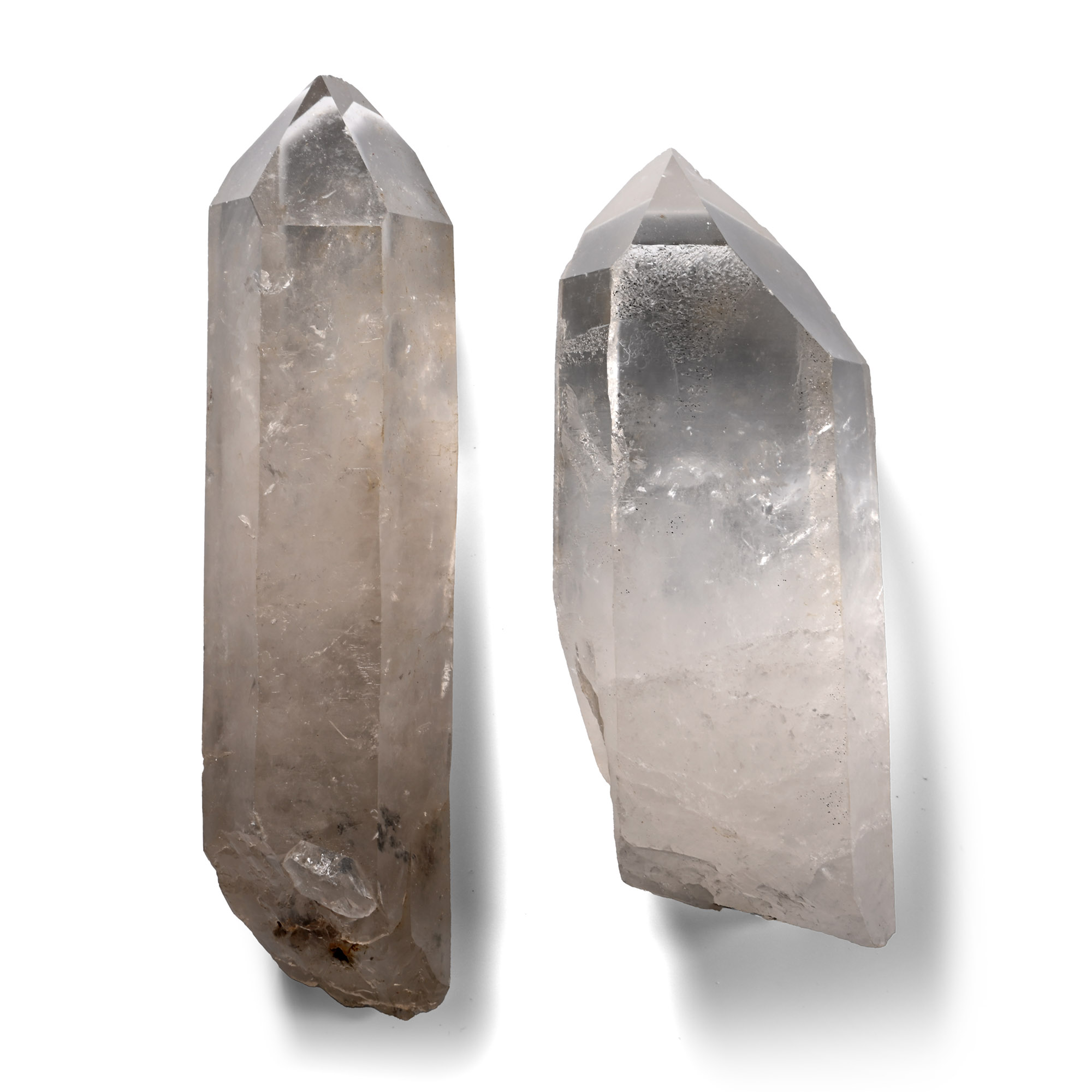 Massive Rock Crystal Quartz Point Pair
