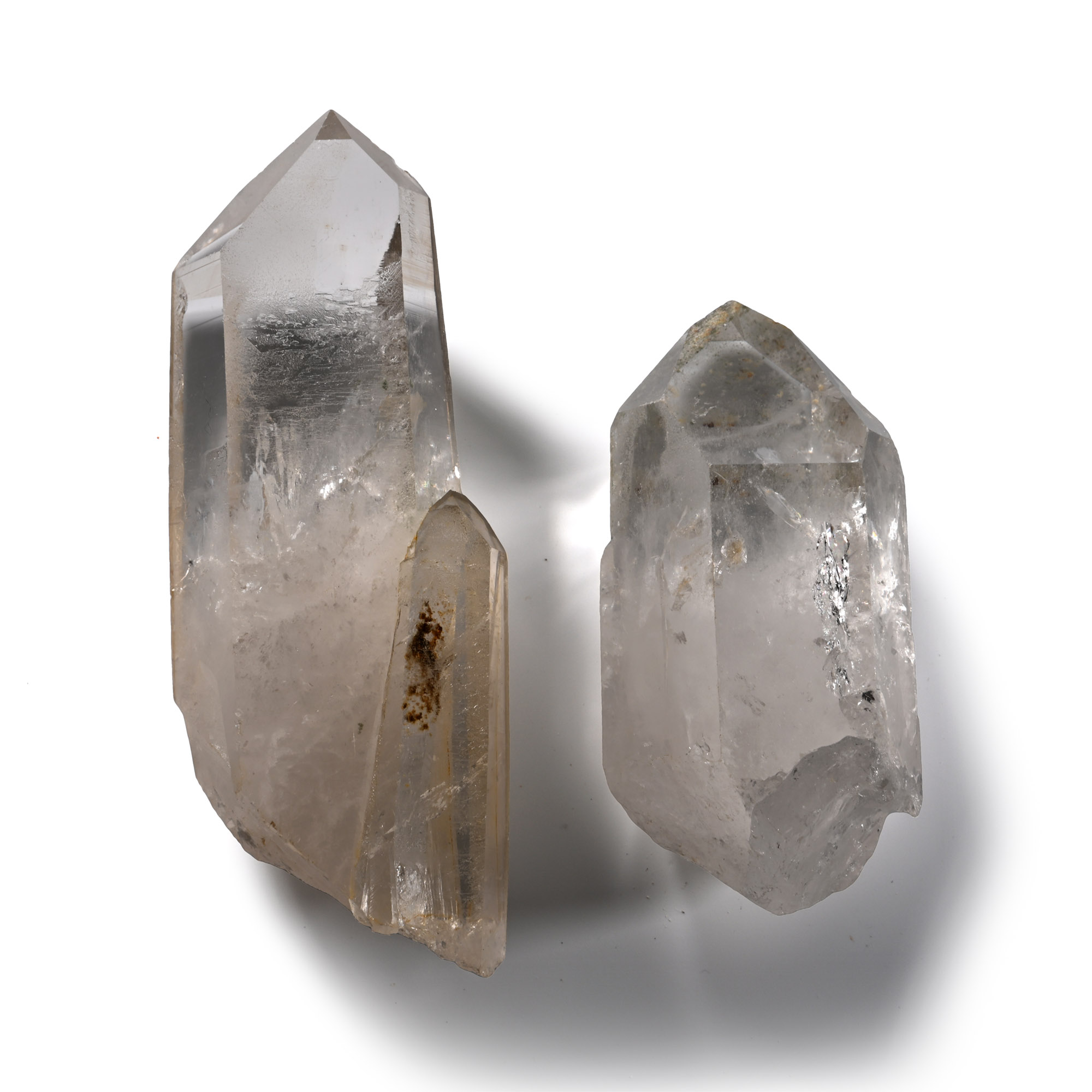 Massive Rock Crystal Quartz Point Pair