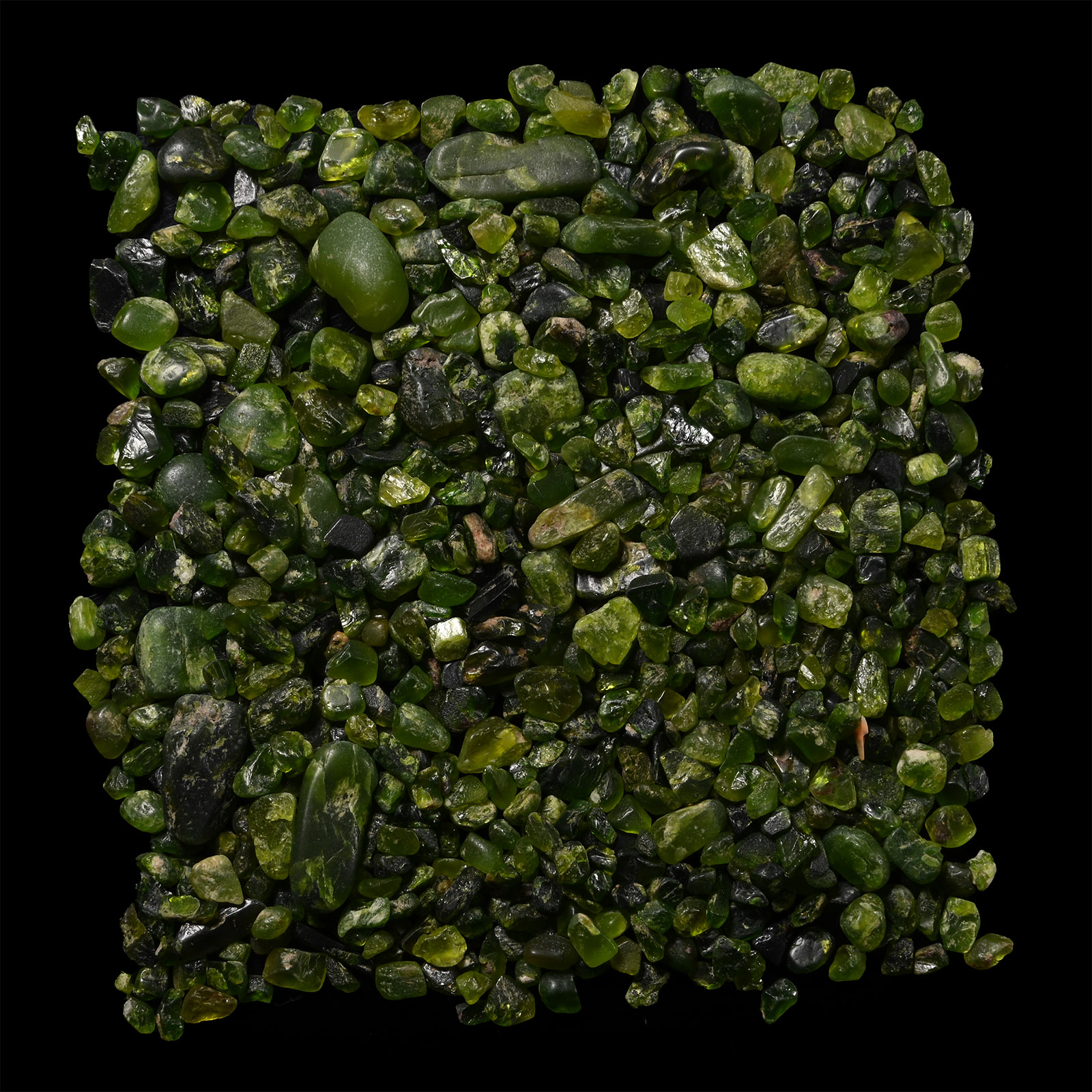 Large Quantity of Green Andalusite Crystals
