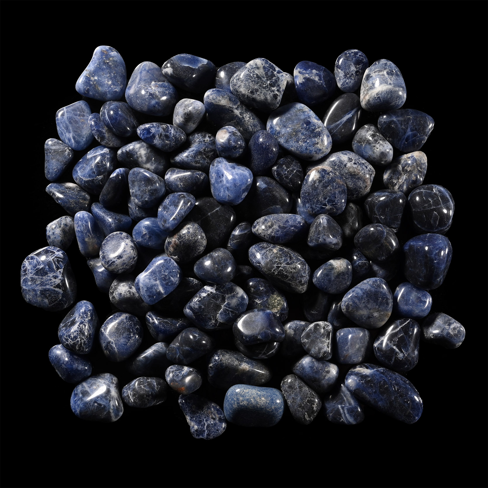Polished Sodalite Mineral Specimen Group [100]