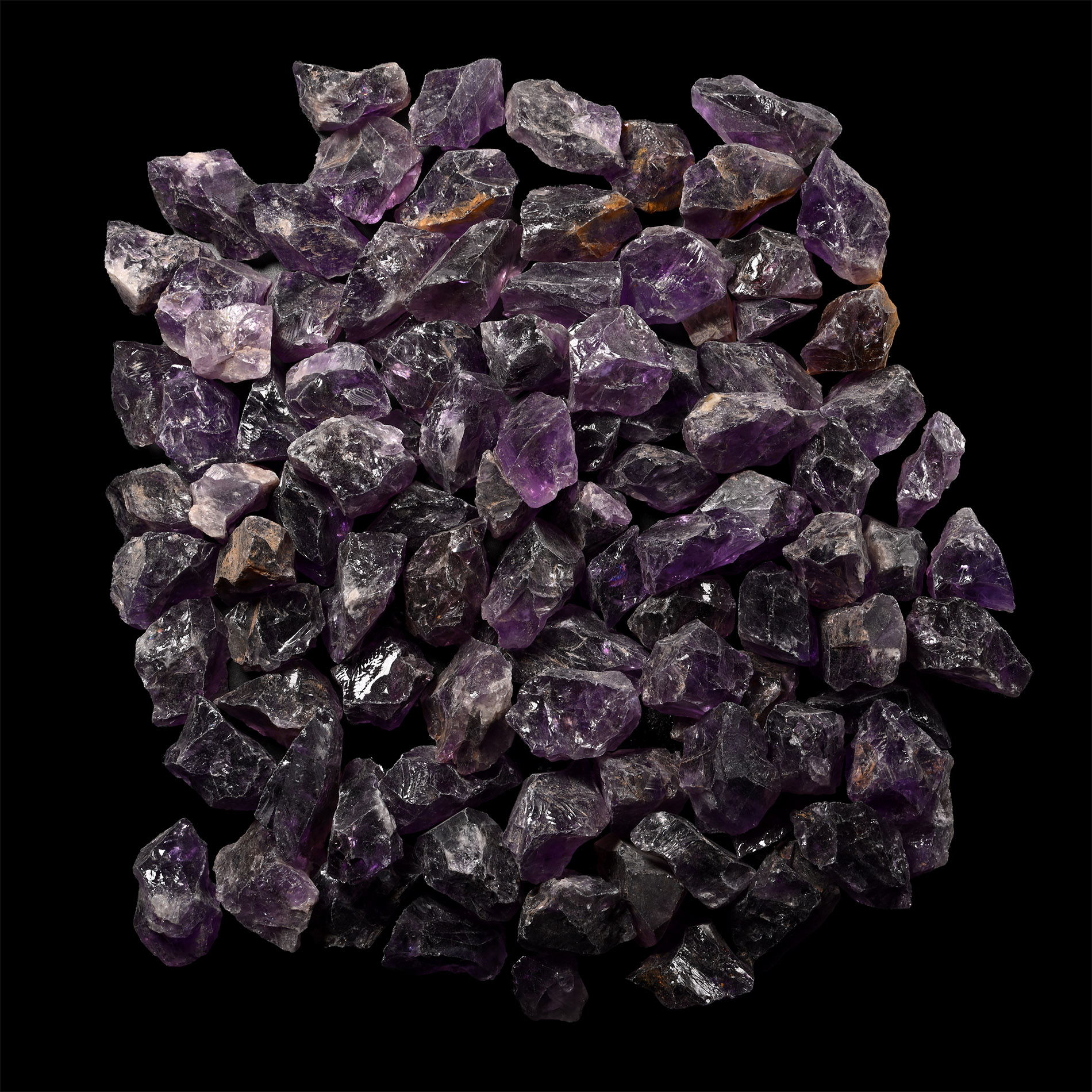 Purple Amethyst Crystal Chunk Group
