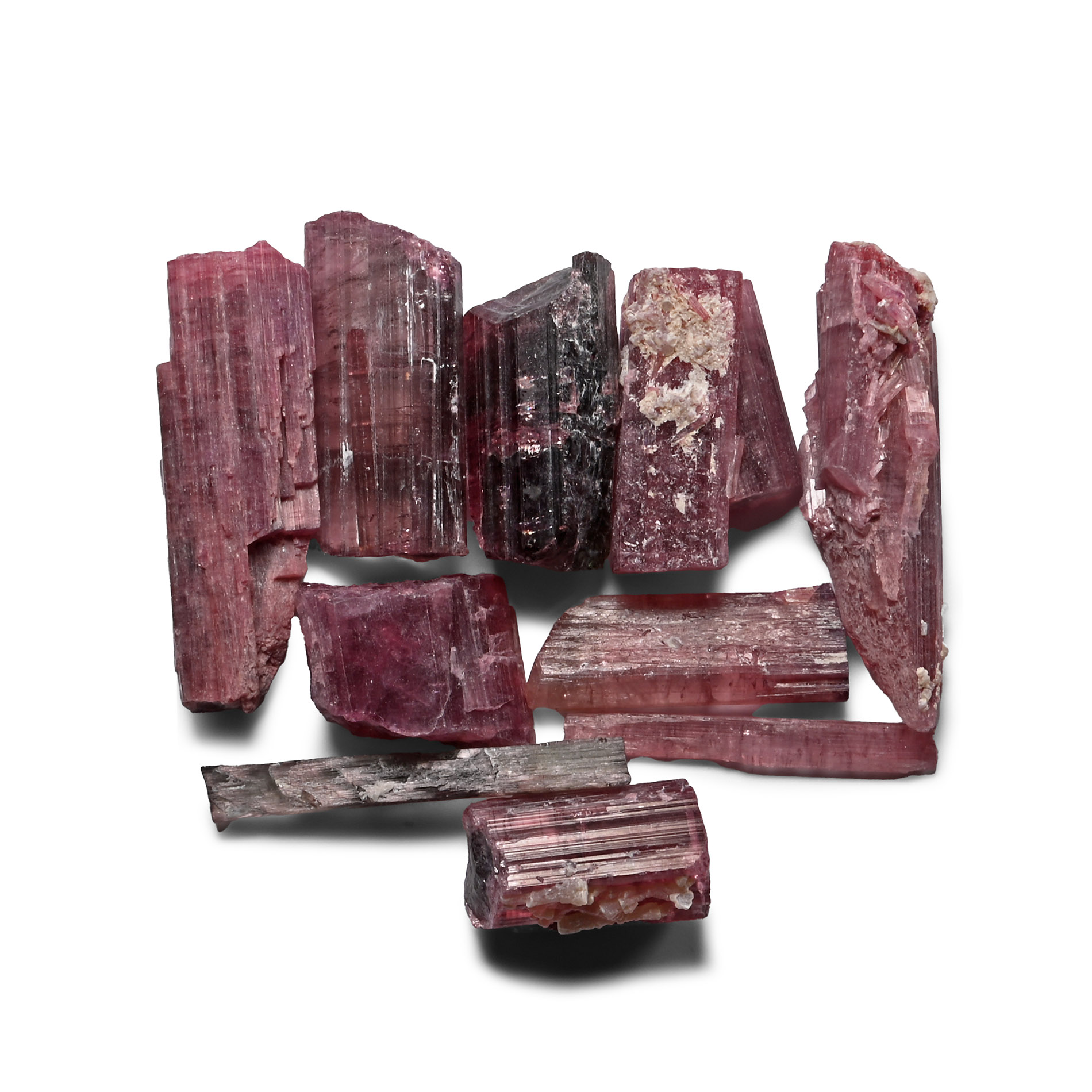 Natural Uncut Tourmaline Crystal Group [10]