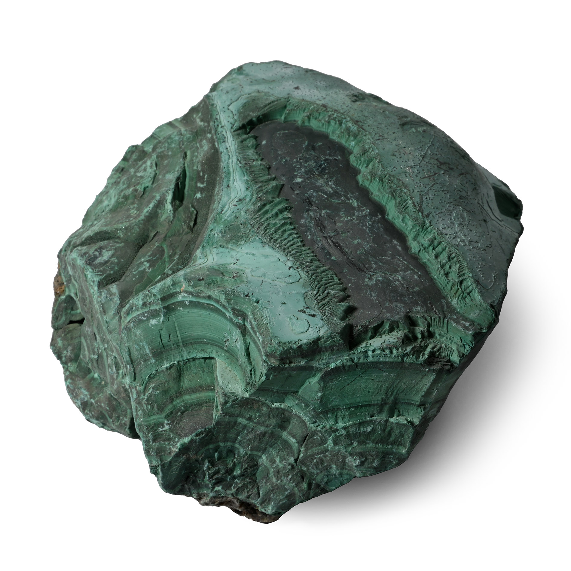 Large Green Malachite Boulder Section