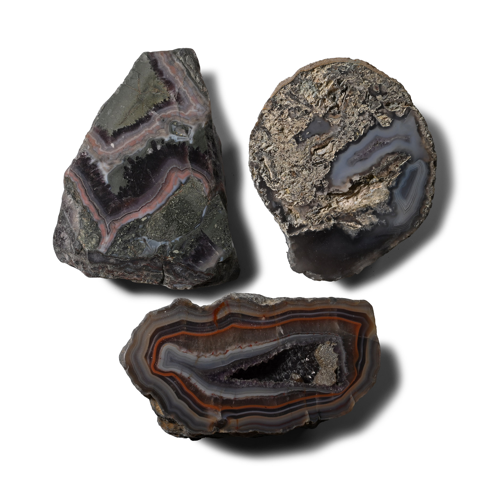 Malawi Agate Crystal Geode Section Collection [3]