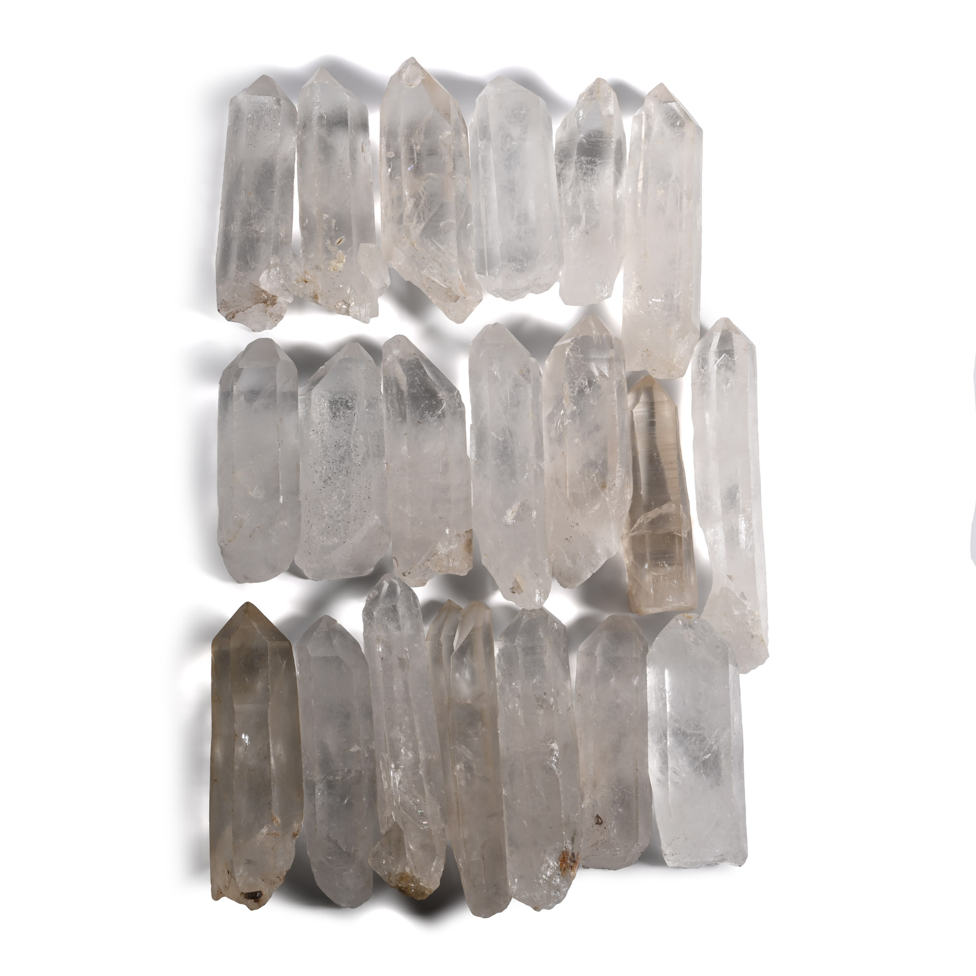 Large Quartz Rock Crystal Point Collection