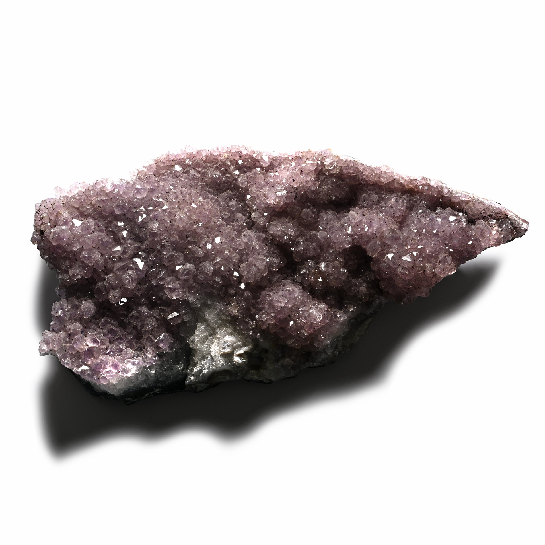 Large Purple Amethyst Crystal Geode Section