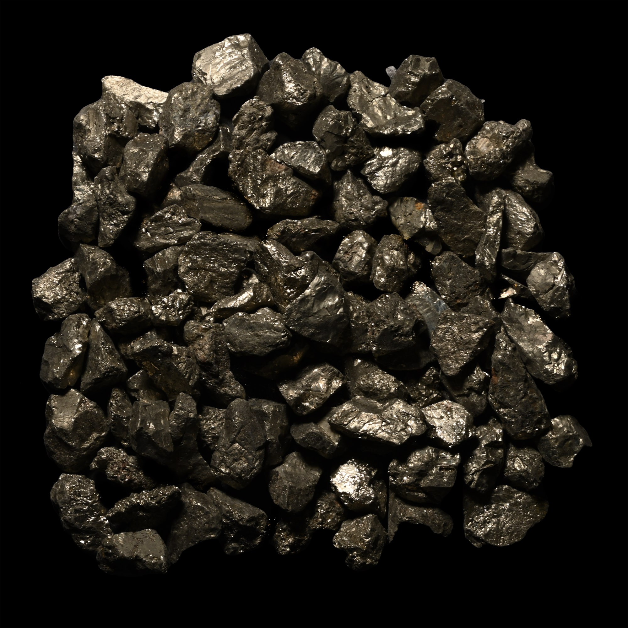 Pyrite Crystal Mineral Chunk Group [100]