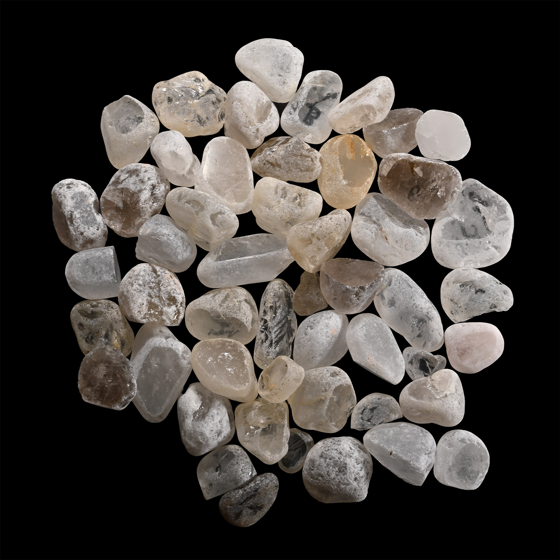 Natural Topaz Crystal 'Window' Pebble Group [50]