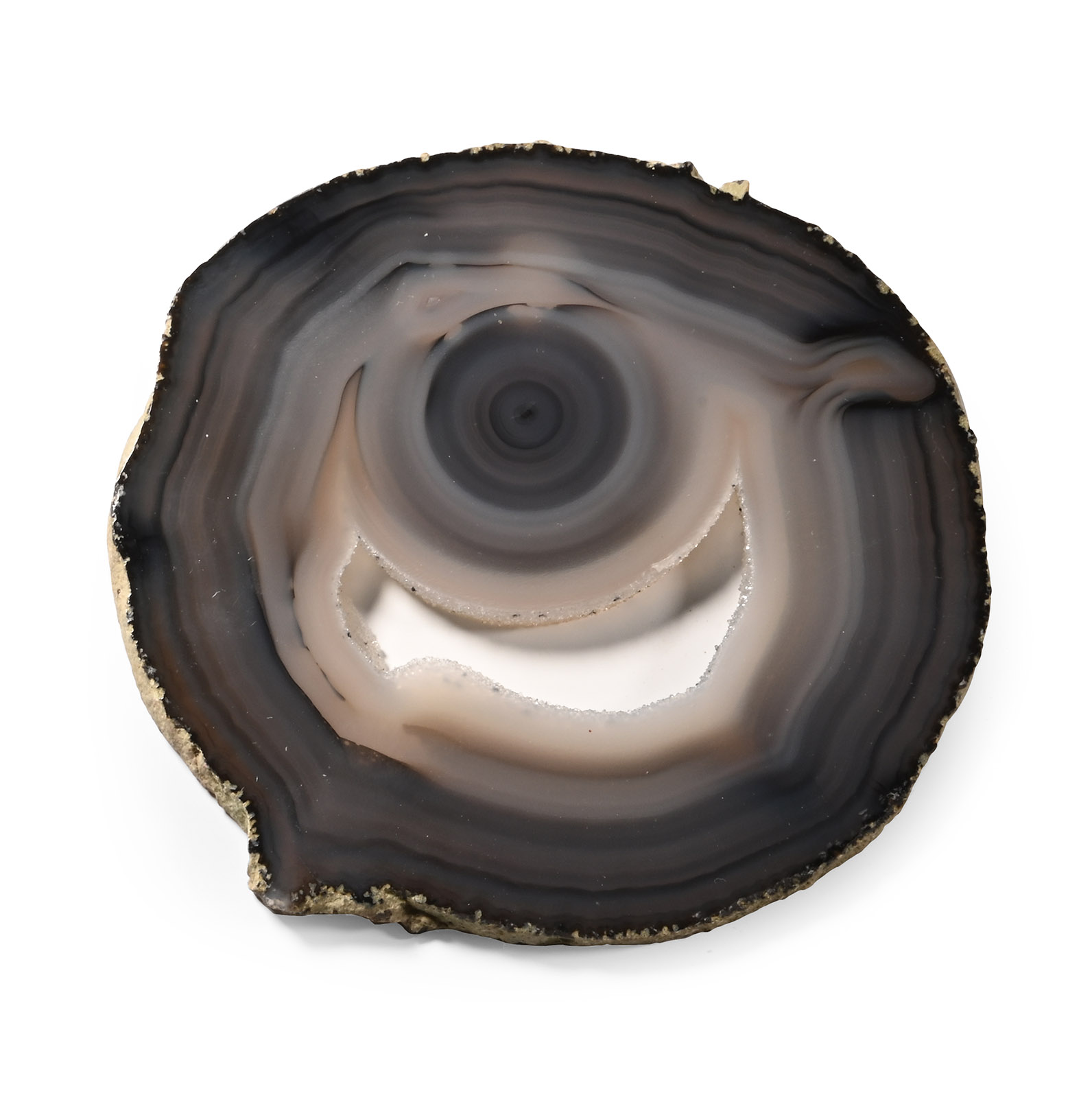 Cut and Polished 'Minion' Natural Agate Crystal Slice