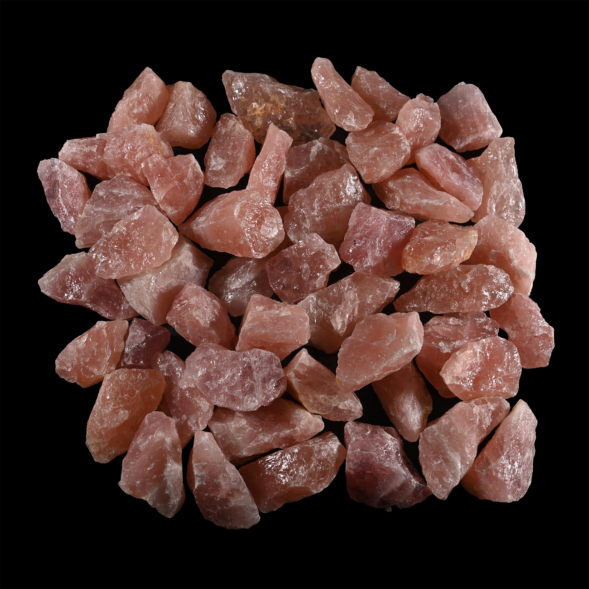 Large Rose Quartz Mineral Specimen Group [50]