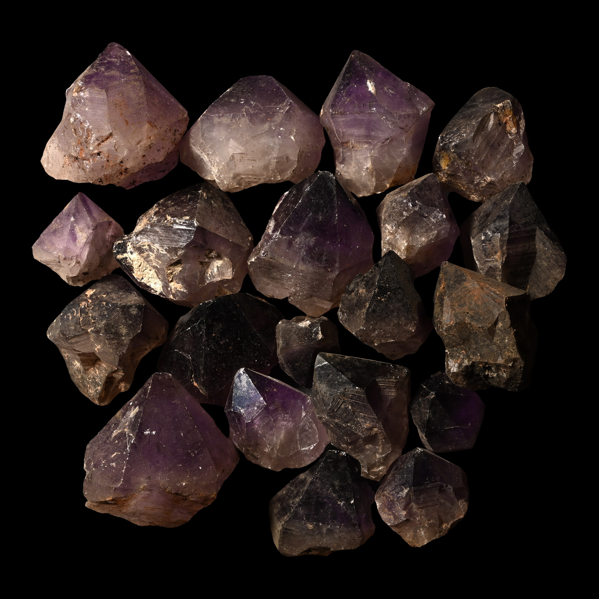 Purple Amethyst Crystal Point Group [20]