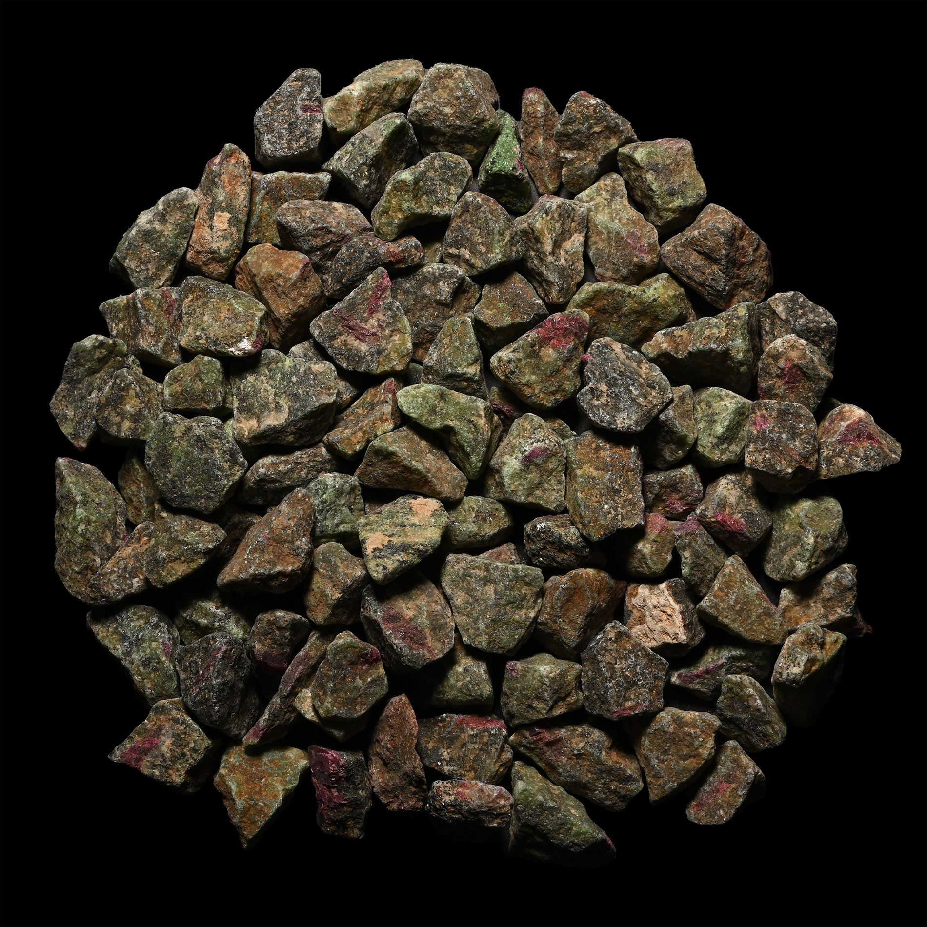 Natural Ruby in Zoisite Mineral Specimen Group [50]
