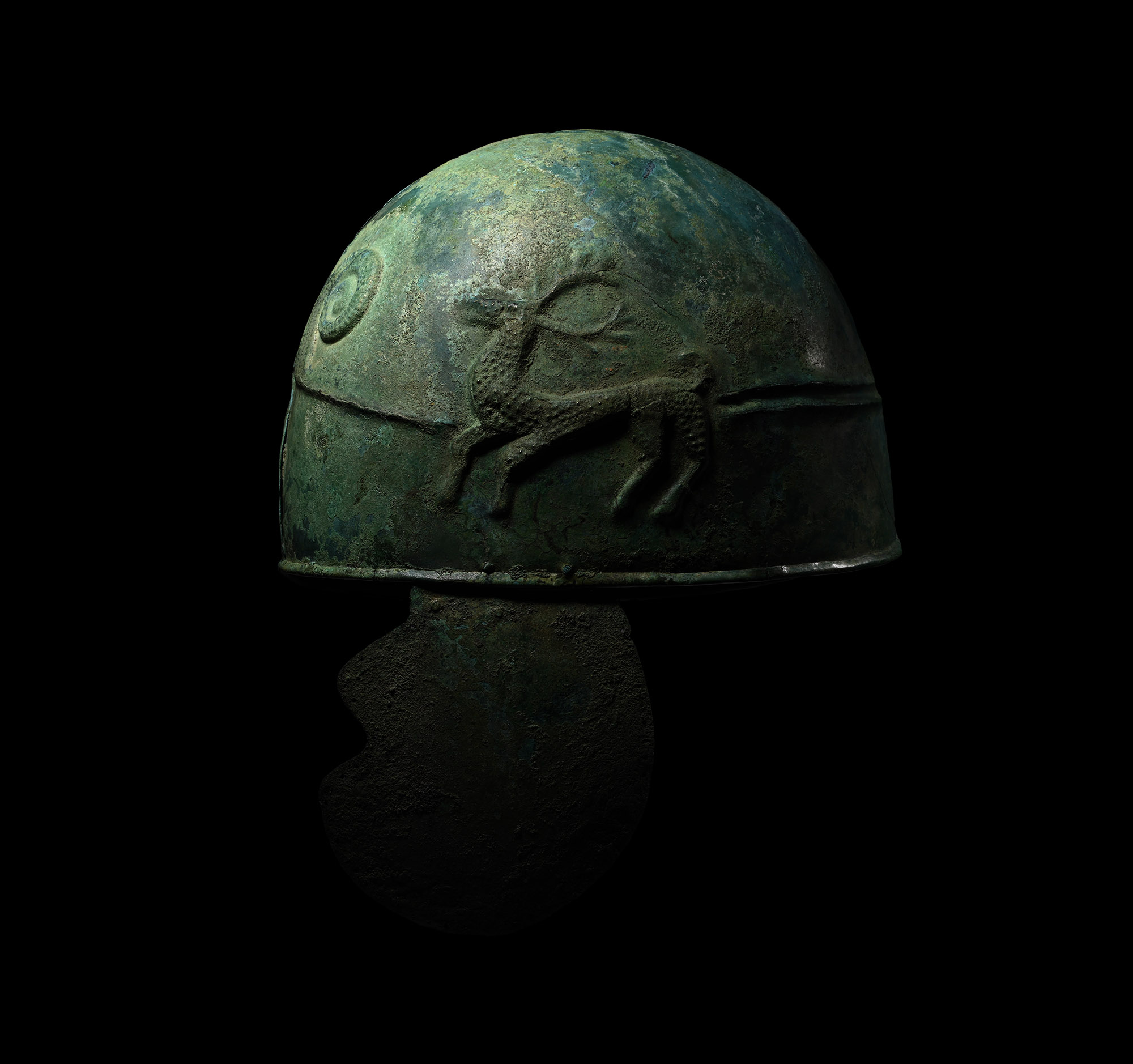 Scythian Chalcidian Helmet with Embossed Stags