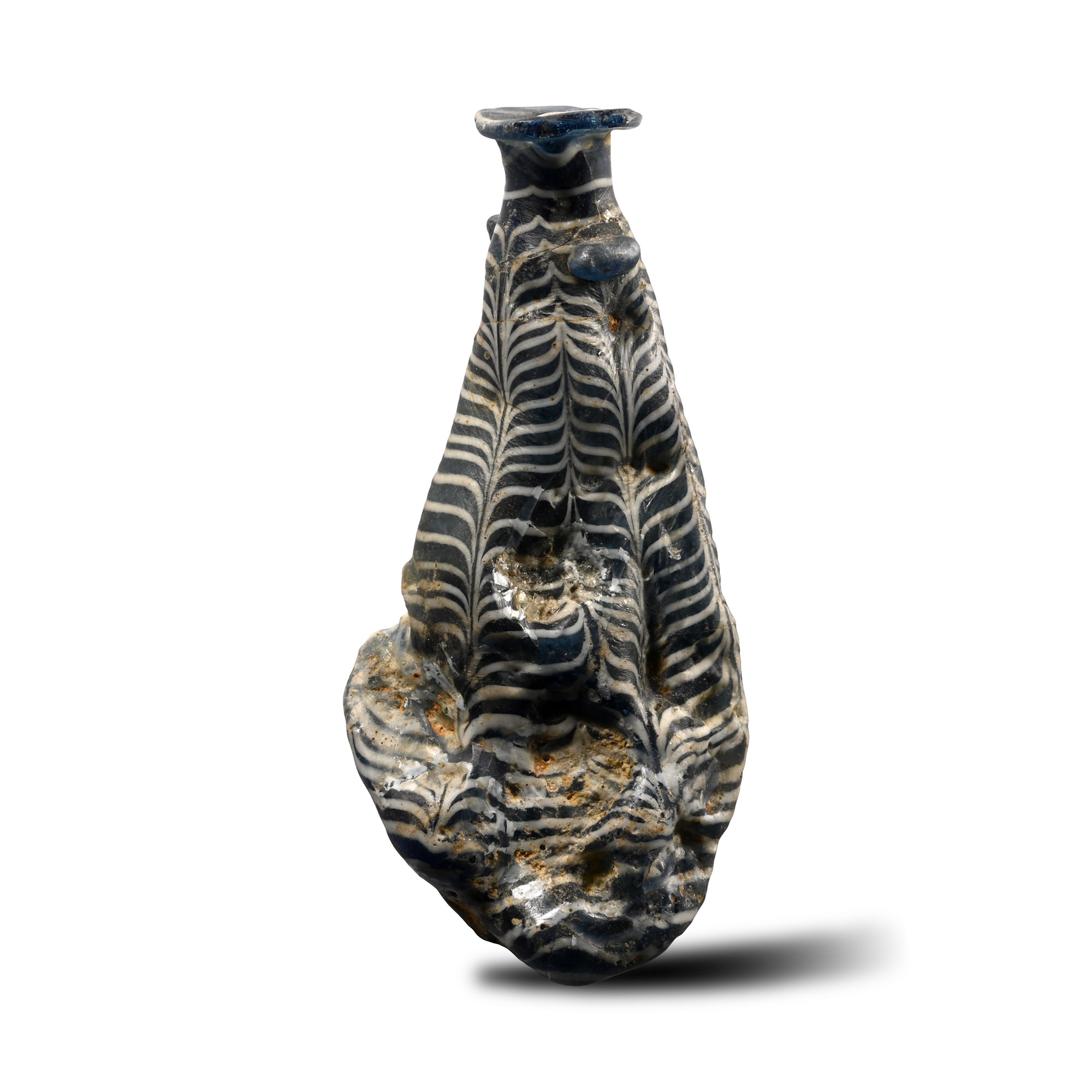 Greek Melted Core-Formed Glass Alabastron