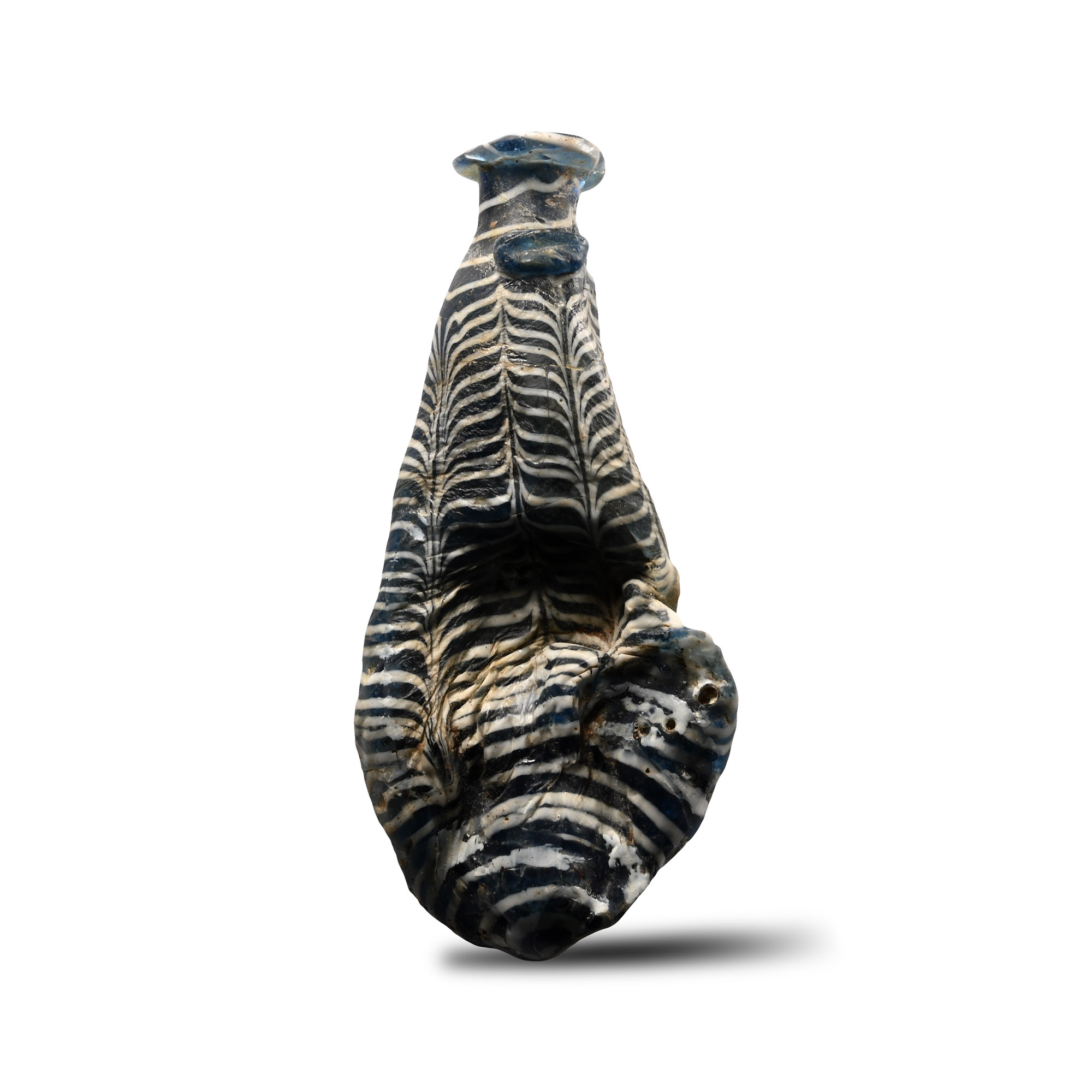 Greek Melted Core-Formed Glass Alabastron