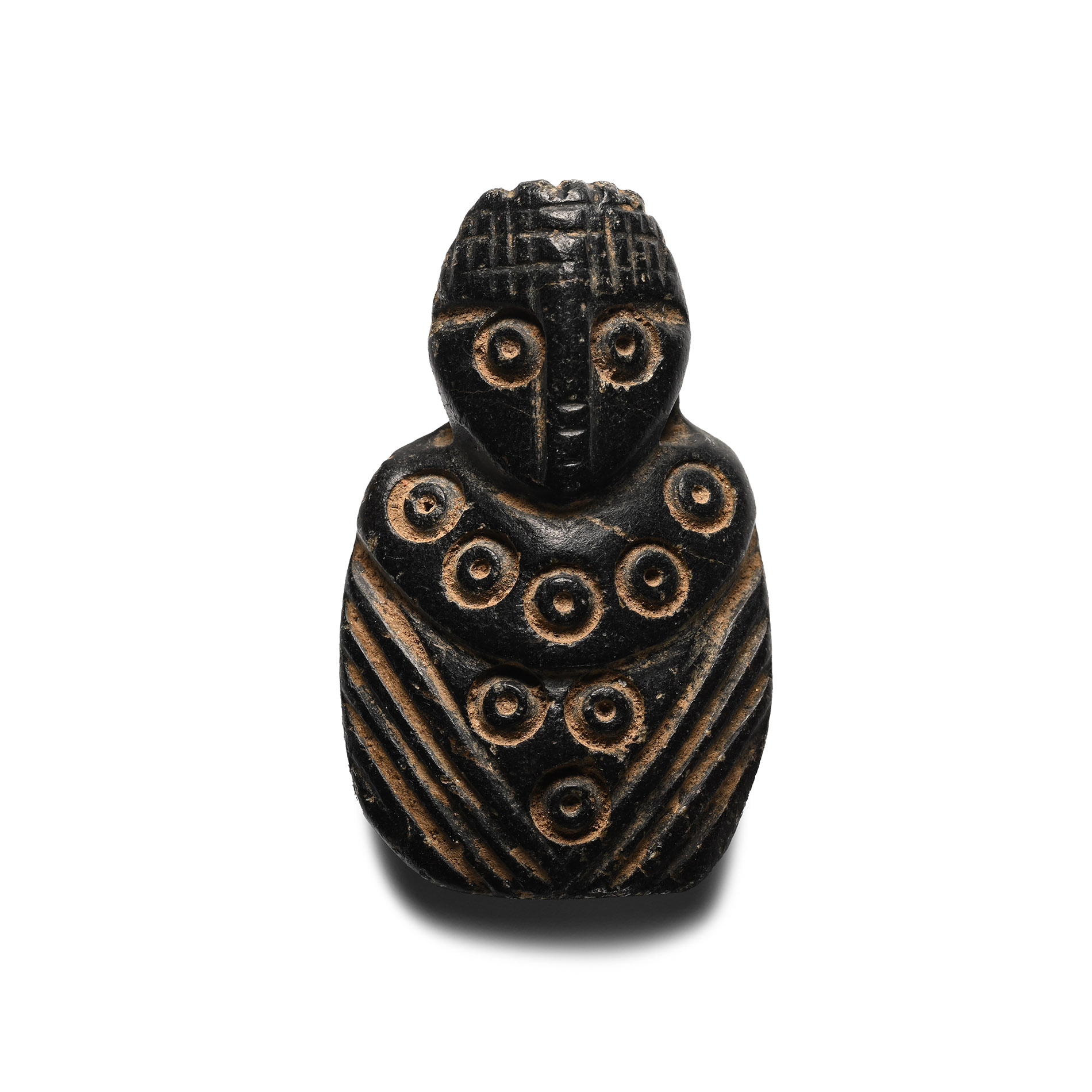Western Asiatic Black Stone Idol
