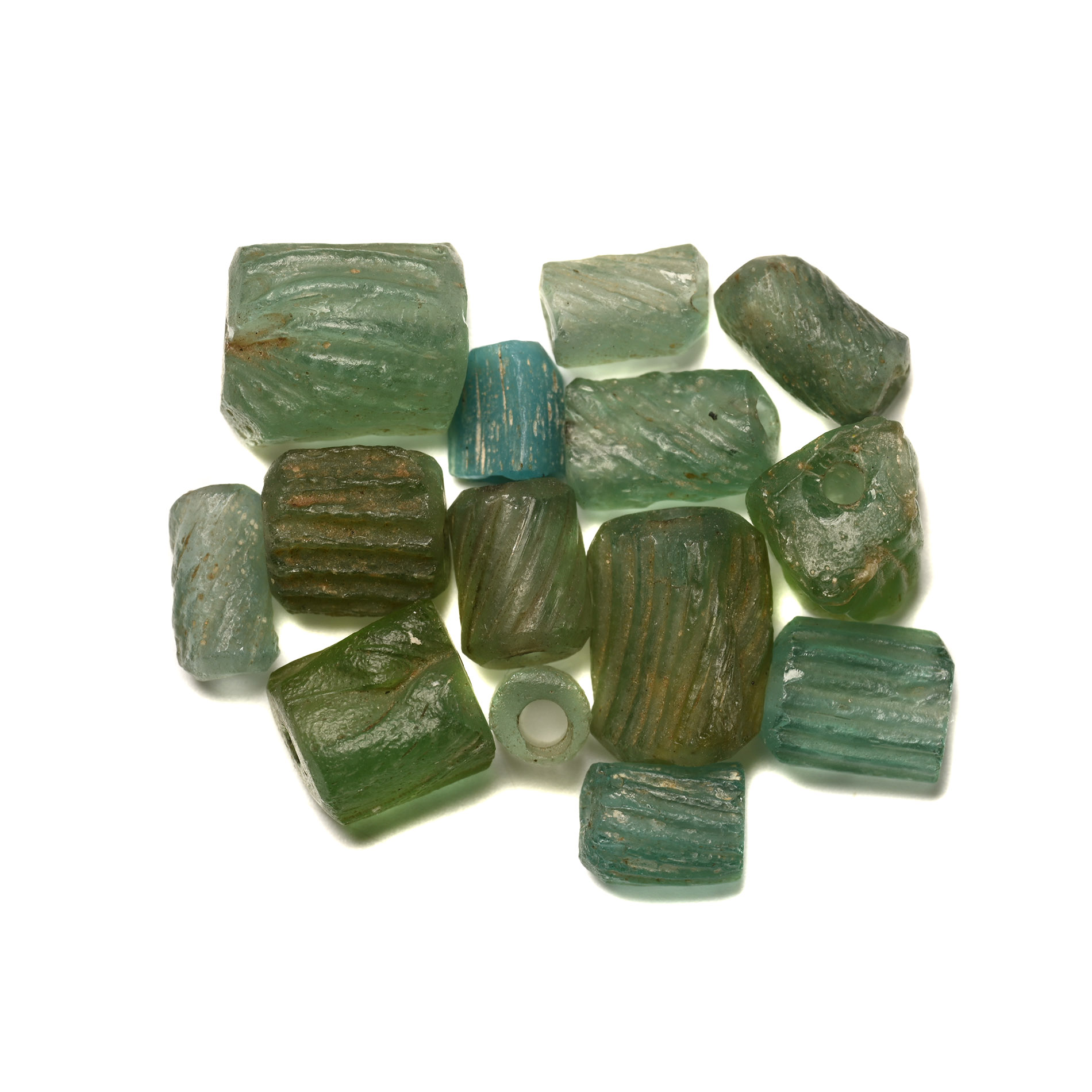 Roman Green Glass Beads