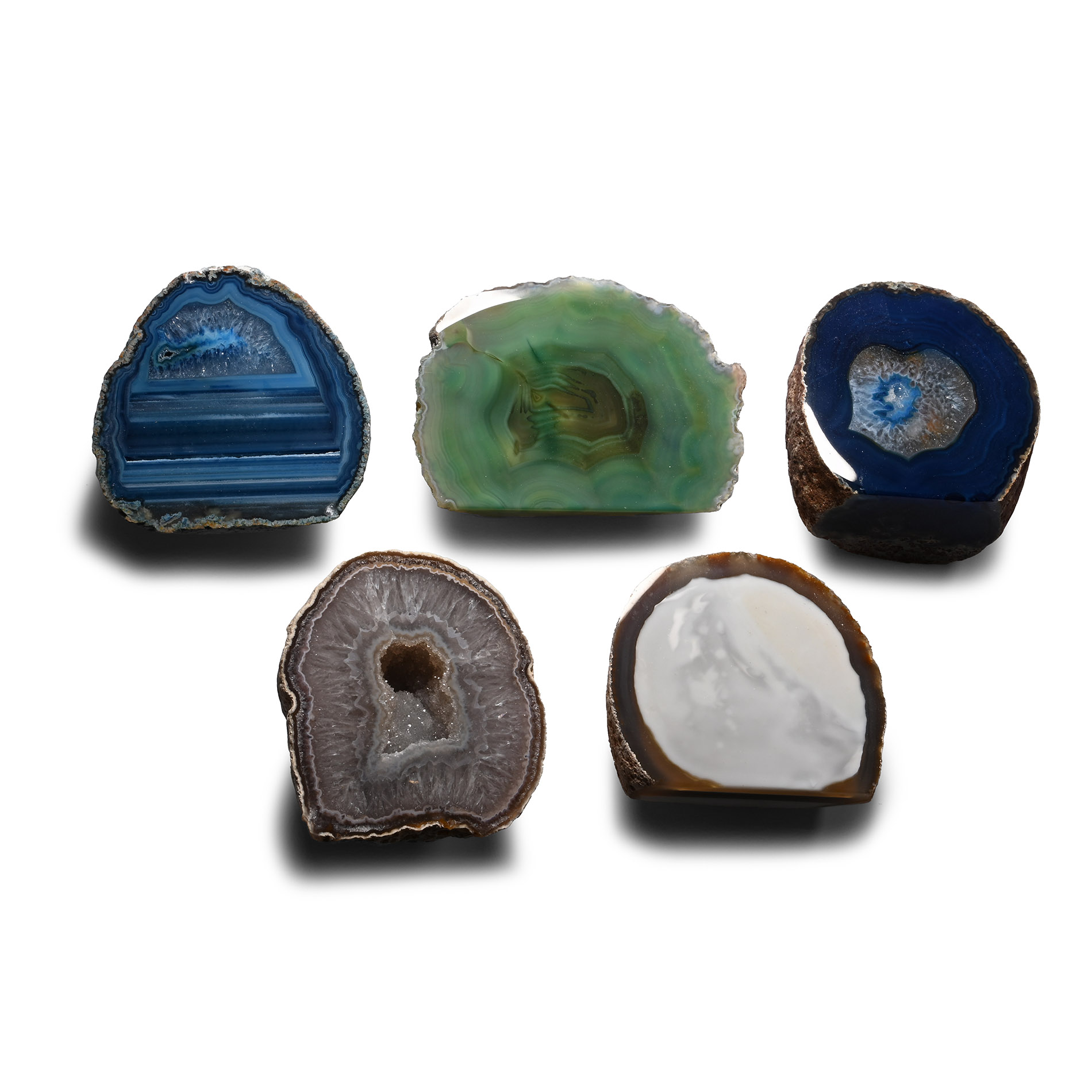 Large Cut and Polished Agate Geode End Collection [5]