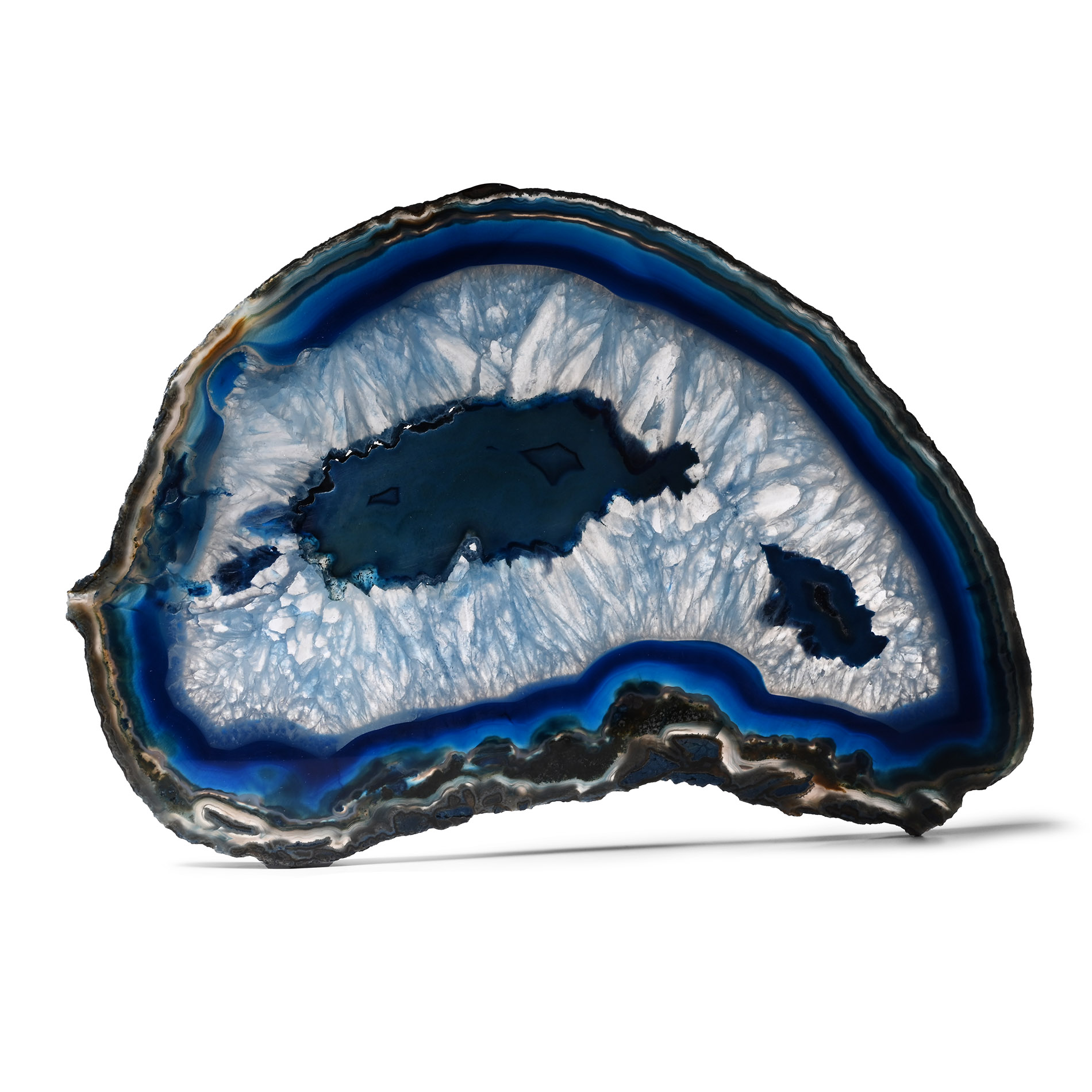 Very Large Agate Crystal 'Leonardo Ninja Turtle' Geode Slice