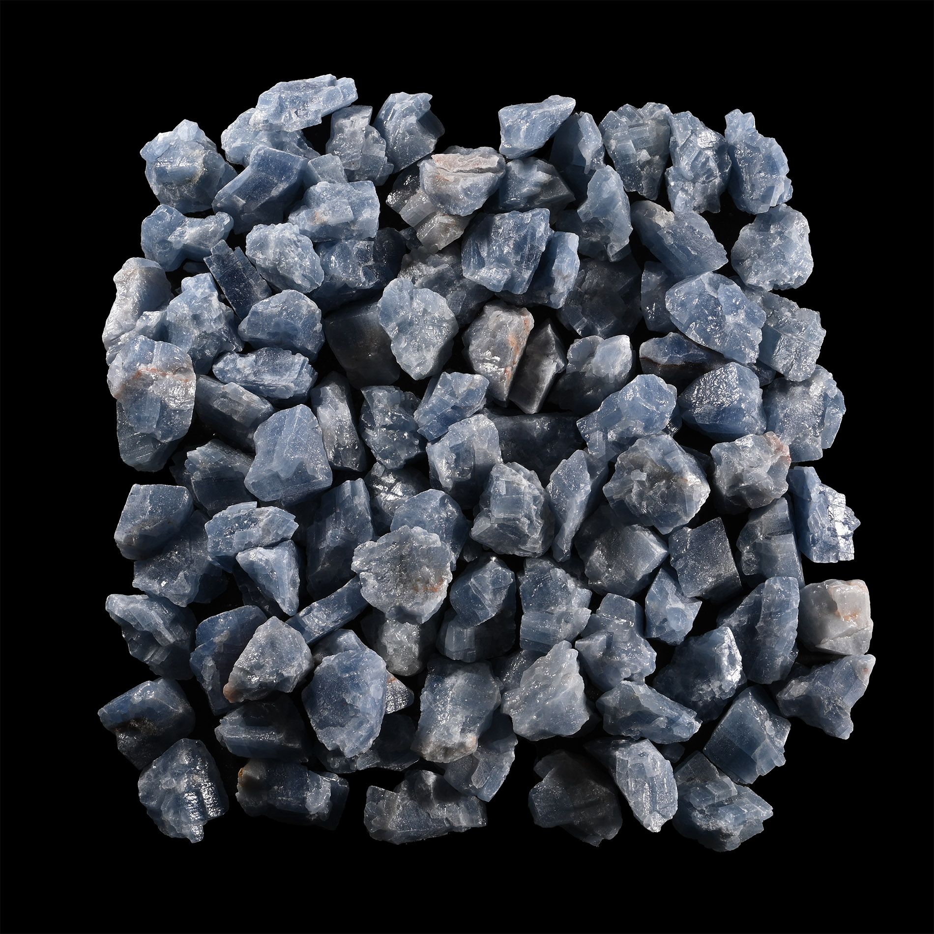 Blue Calcite Mineral Specimen Group [100]