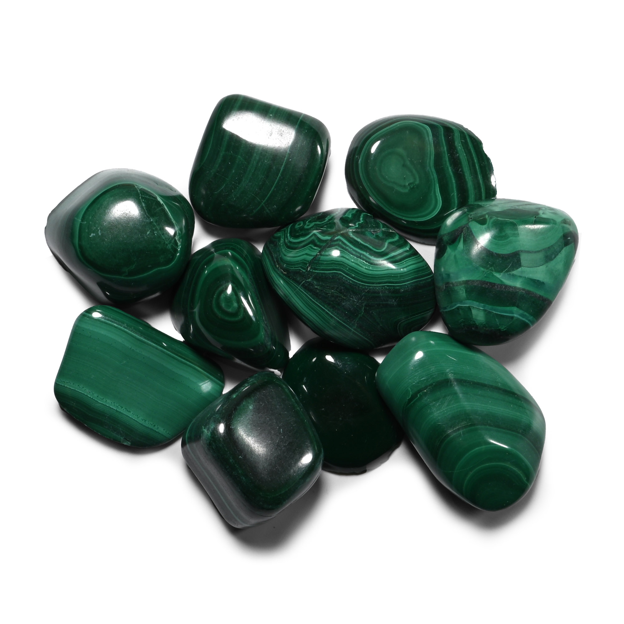 Polished Malachite Mineral Specimen Group [10]