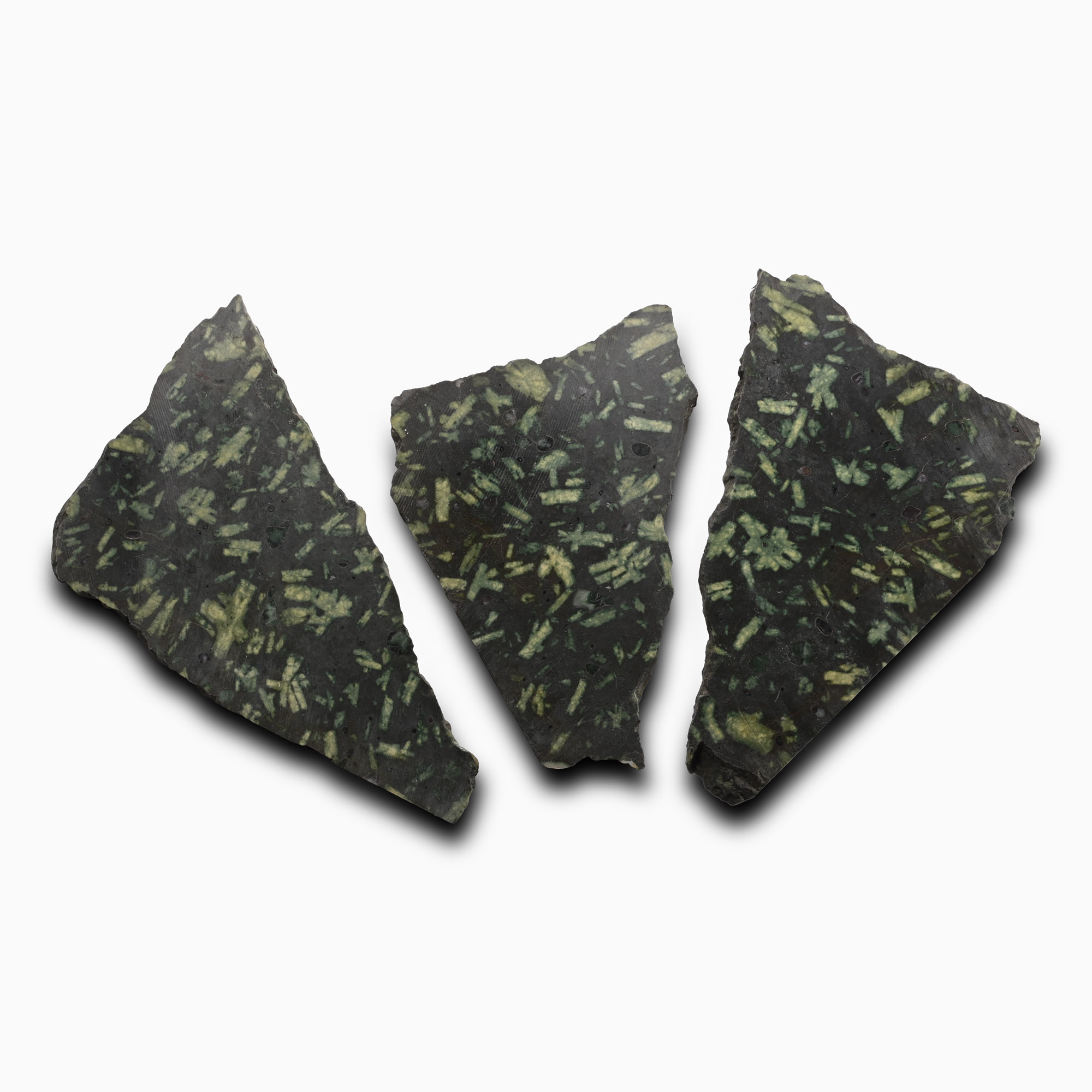 Historic Roman 'Spartan Basalt' Cut & Polished Green Porphyry Sheet Group [3]