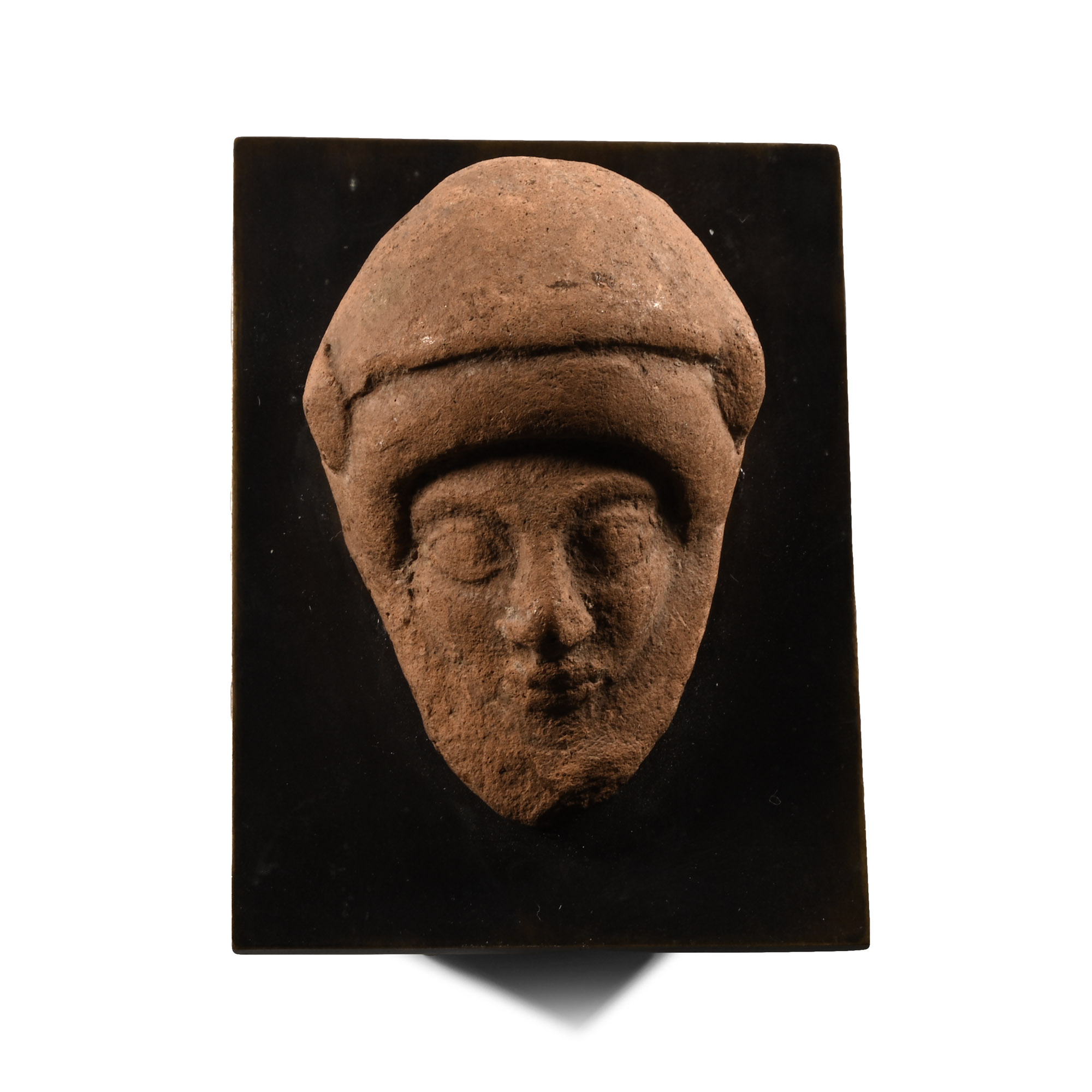 Cypriot Terracotta Mask with Helmet