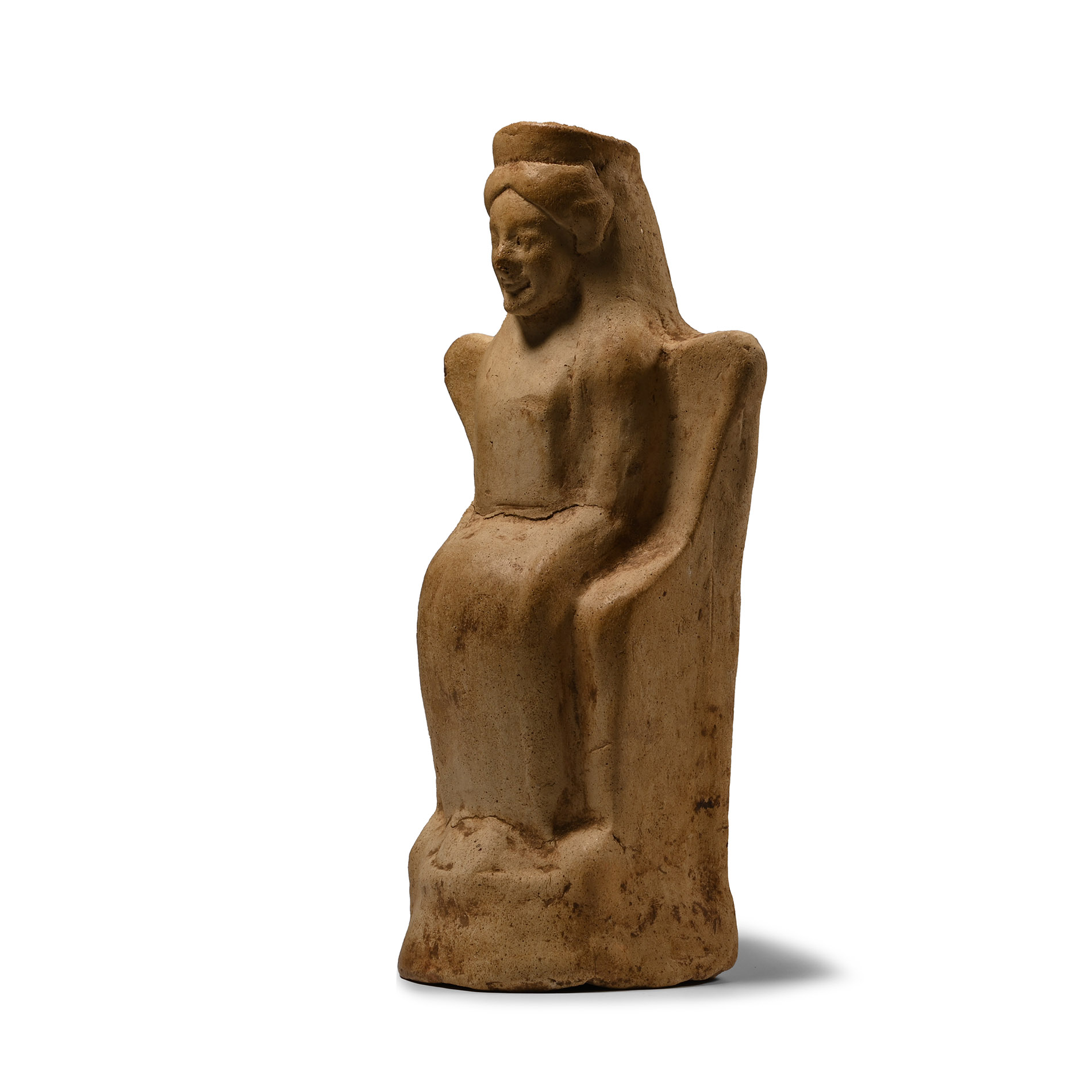 Archaic Greek Terracotta Seated Goddess