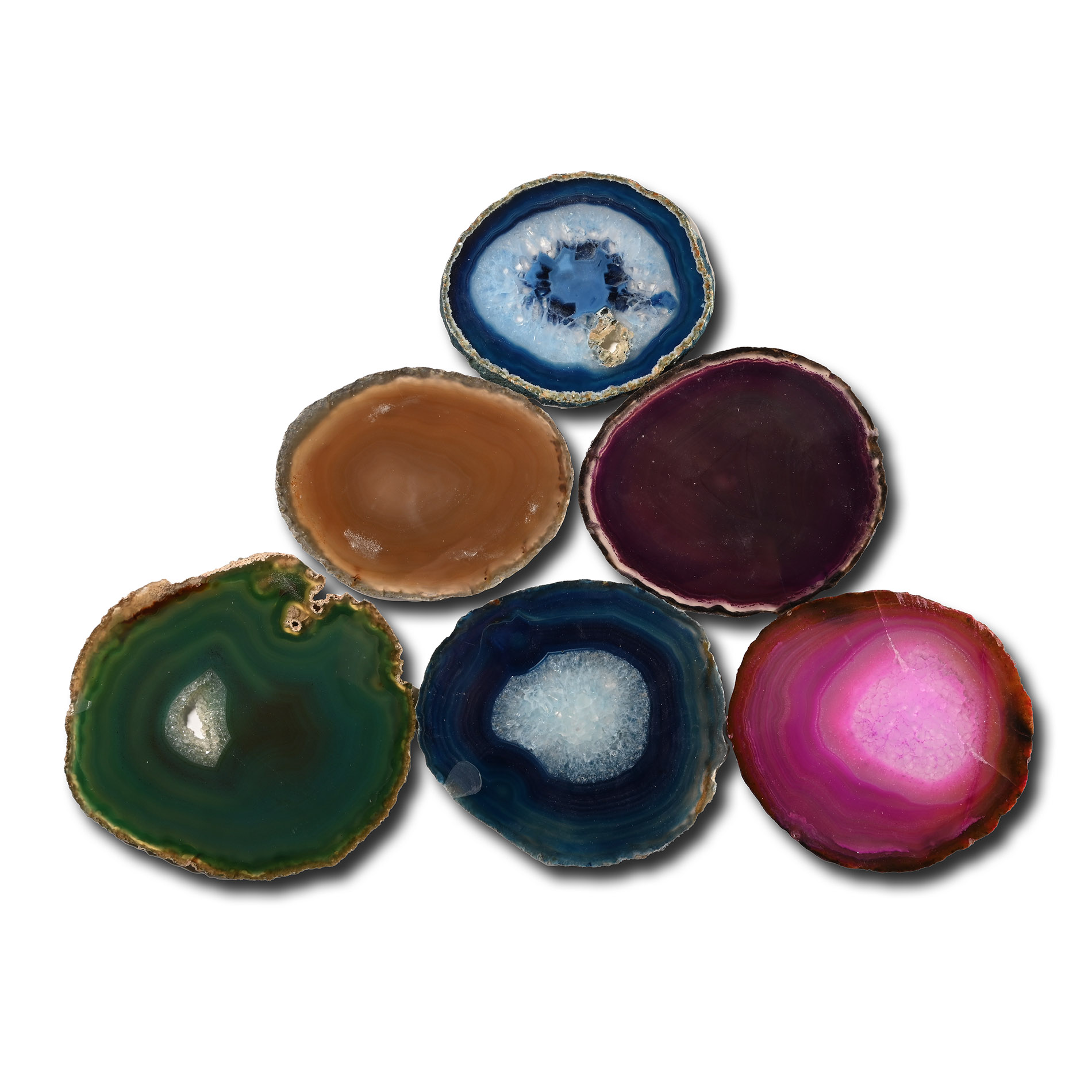 Cut and Polished Agate Slice Collection [6]