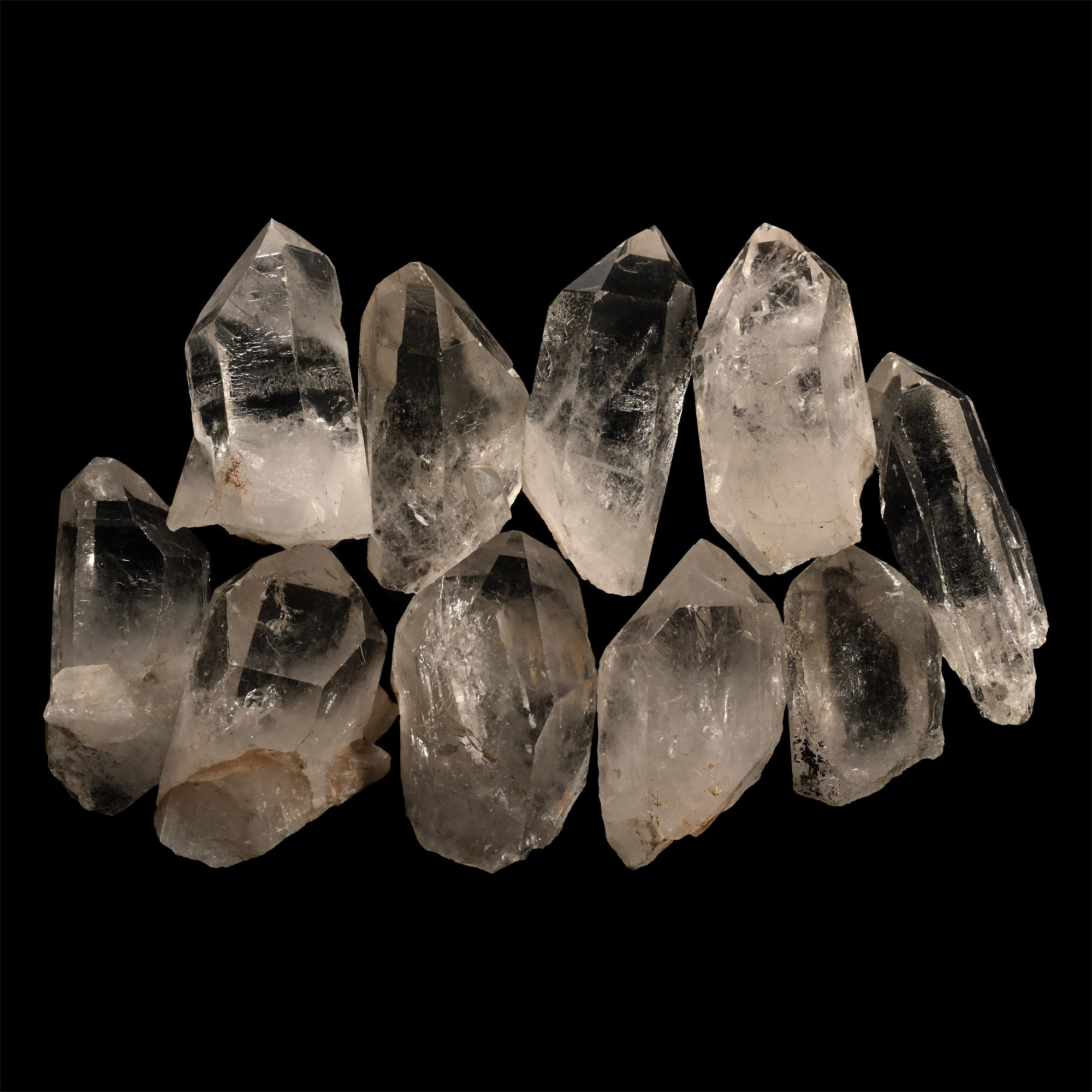 Very Large Rock Crystal Quartz Point Group [10]