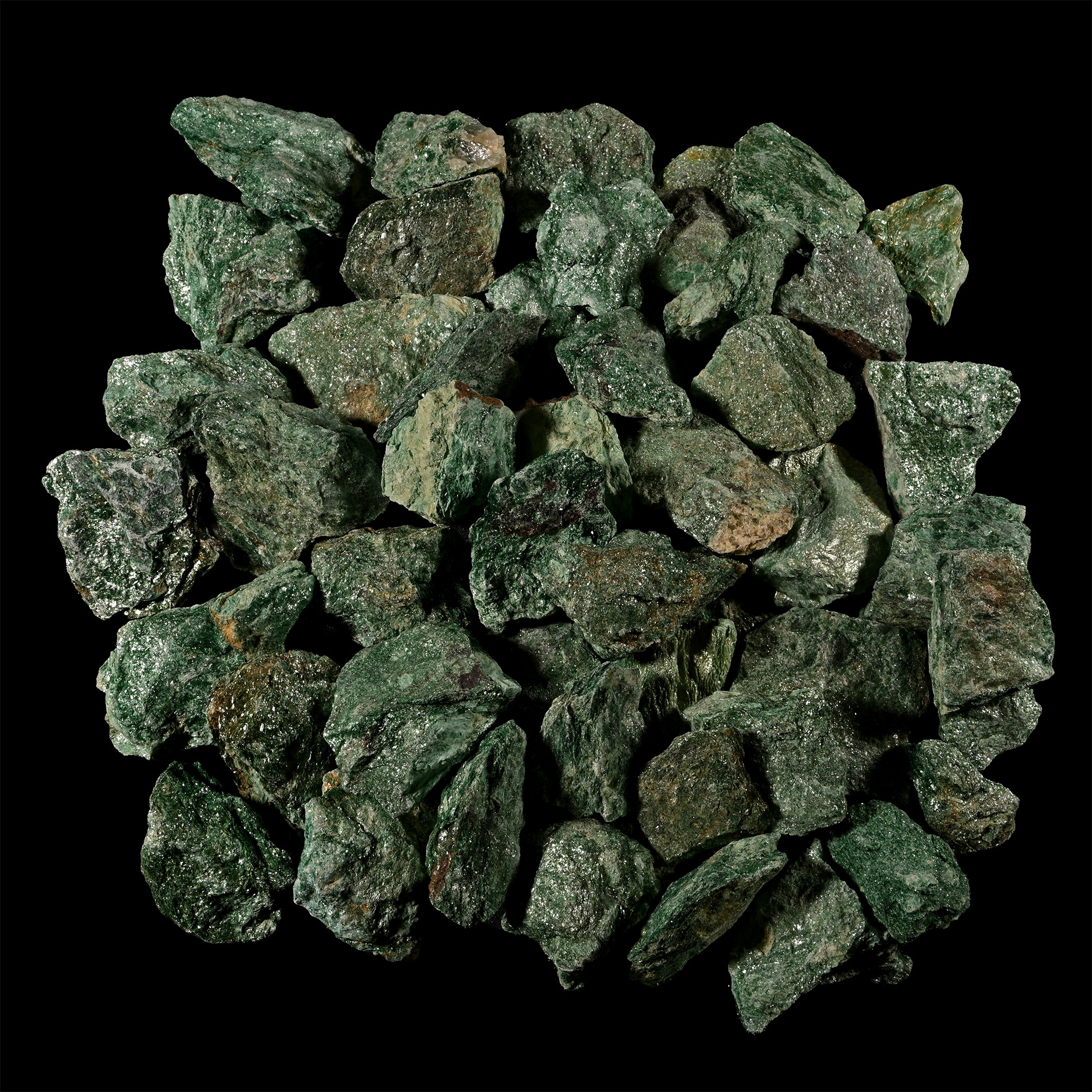 Large Green Fuchsite Mica Mineral Specimen Group [50]