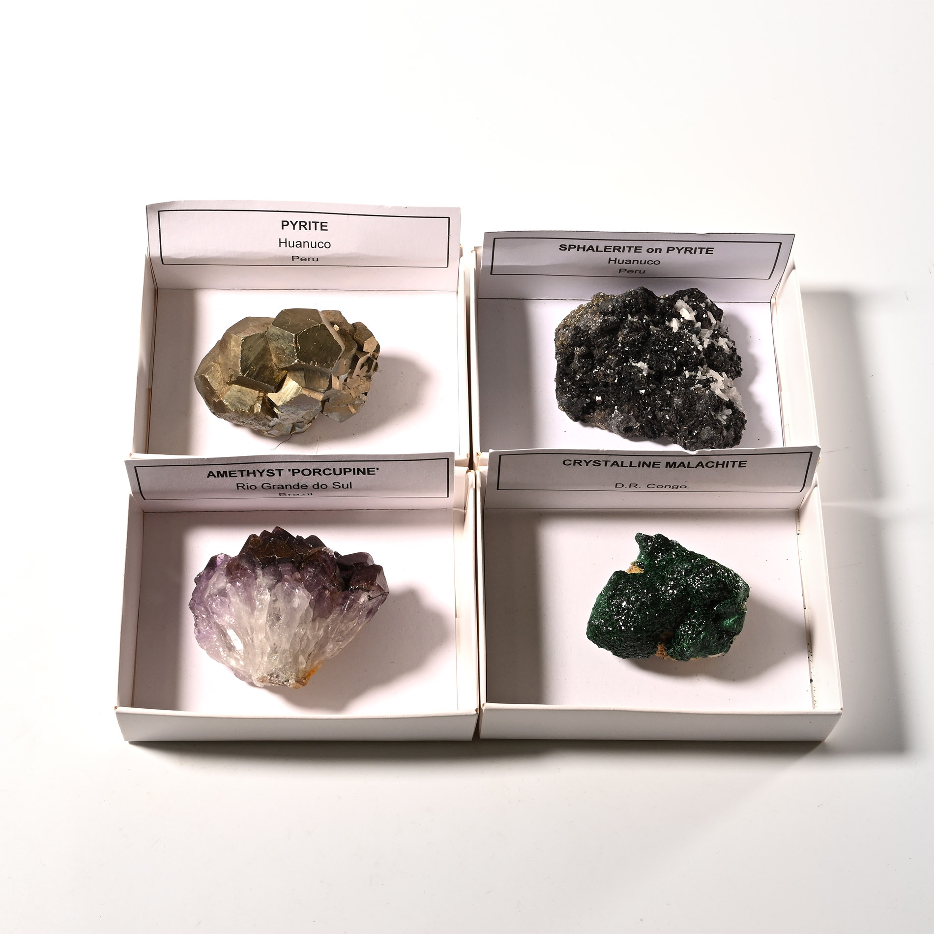 Boxed Mineral and Crystal Display Specimen Collection [4]