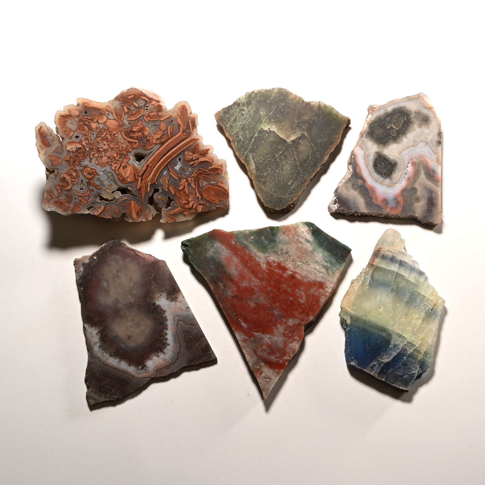 Large Cut and Polished Agate Slice Collection [6]