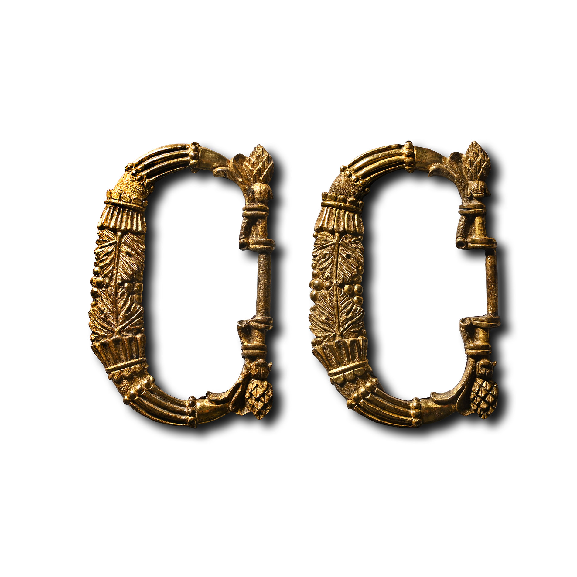 Gilt Bronze Handle Pair