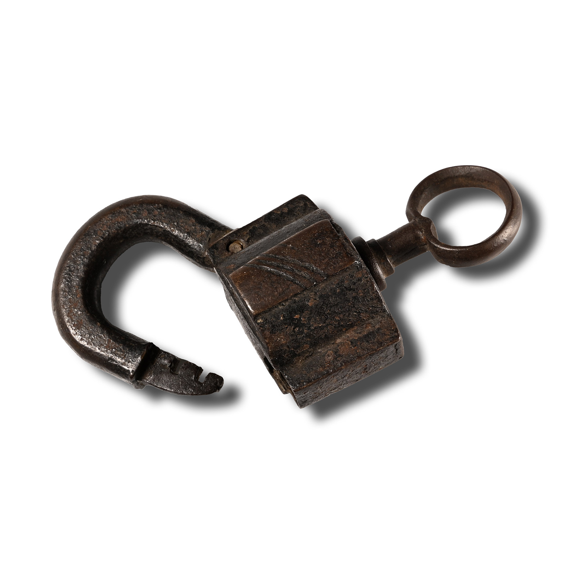 Working Iron Padlock and Key