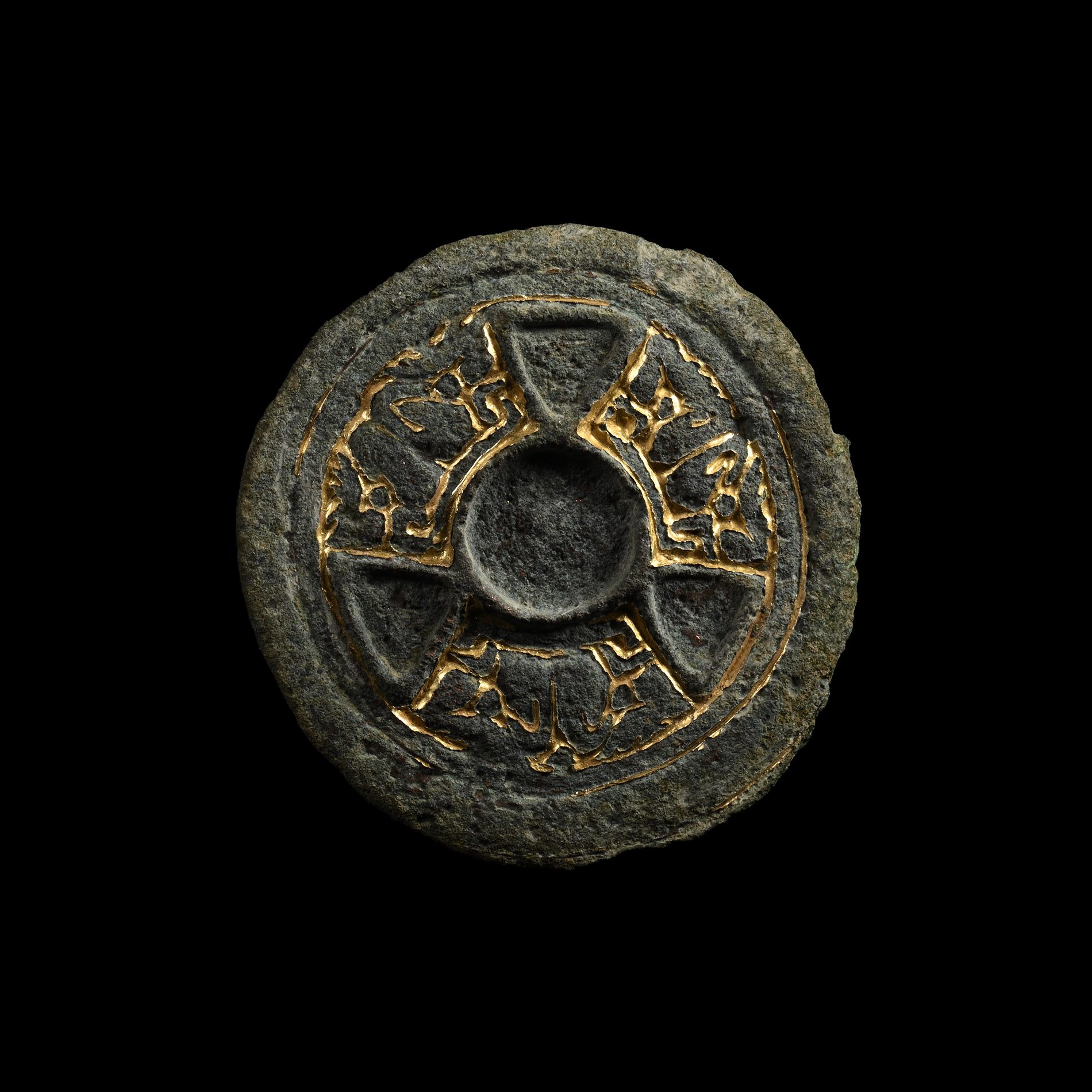 Anglo-Saxon Gilt Bronze Keystone Type Brooch