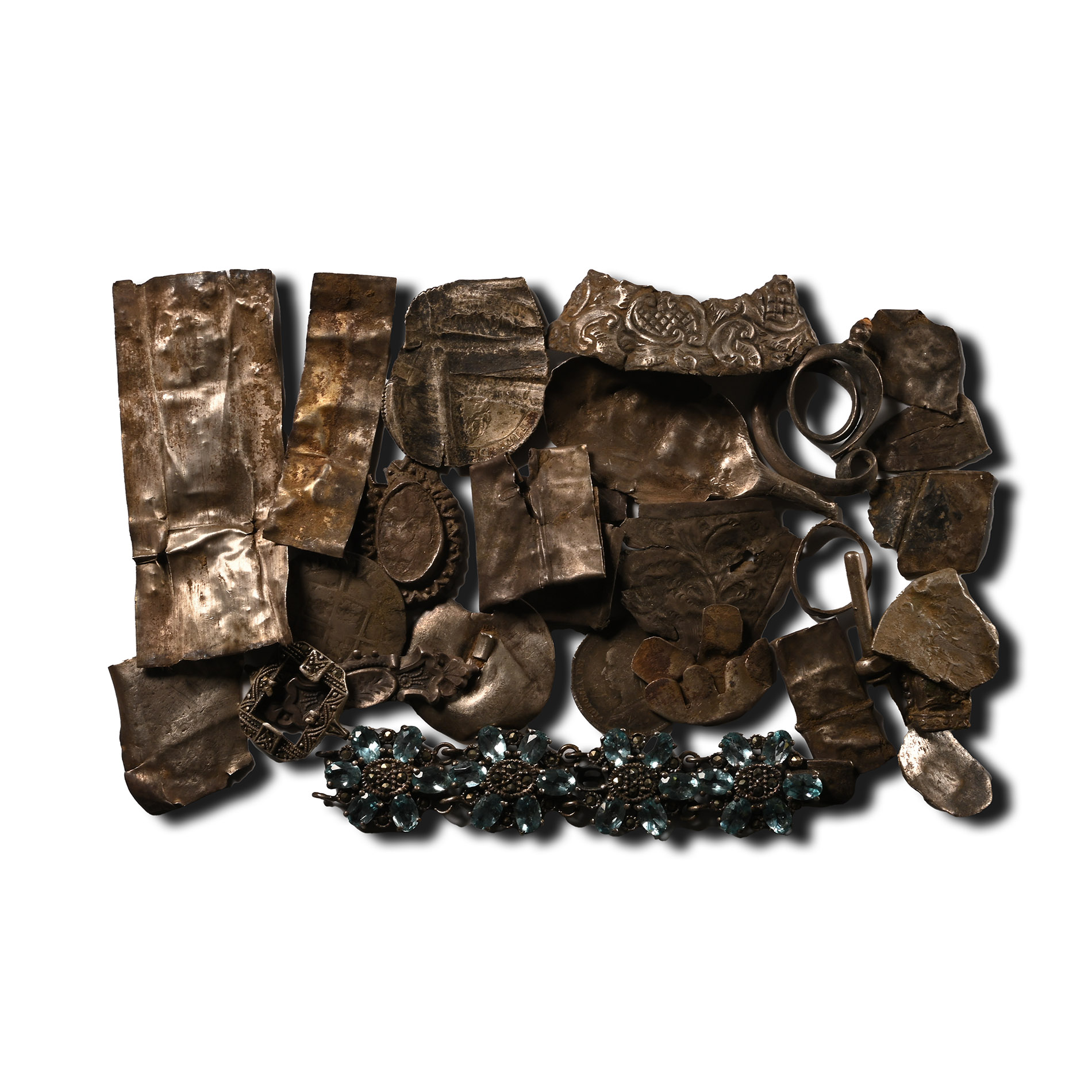 Post Medieval Silver Artefact Group