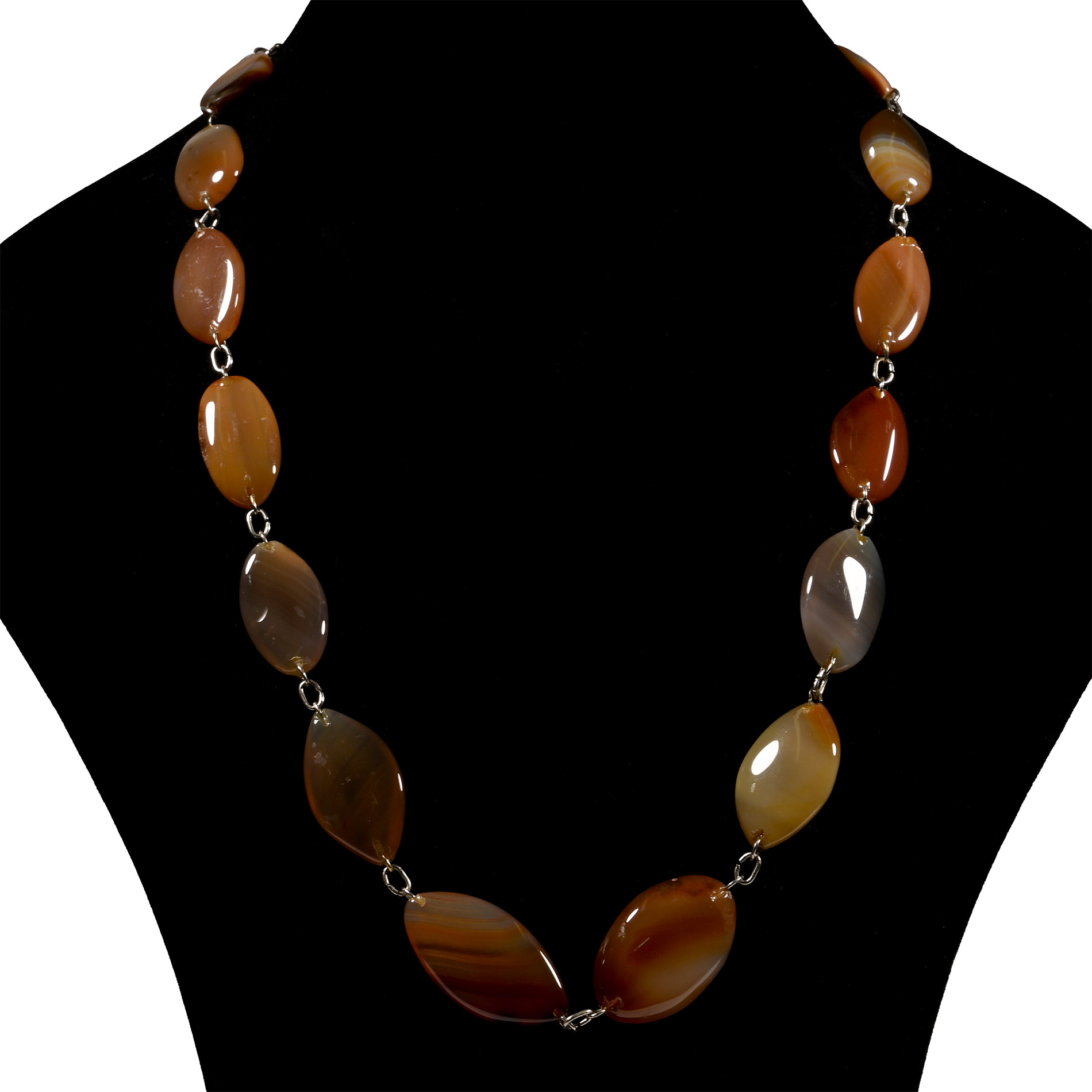 Mixed Polished Agate Bead Necklace