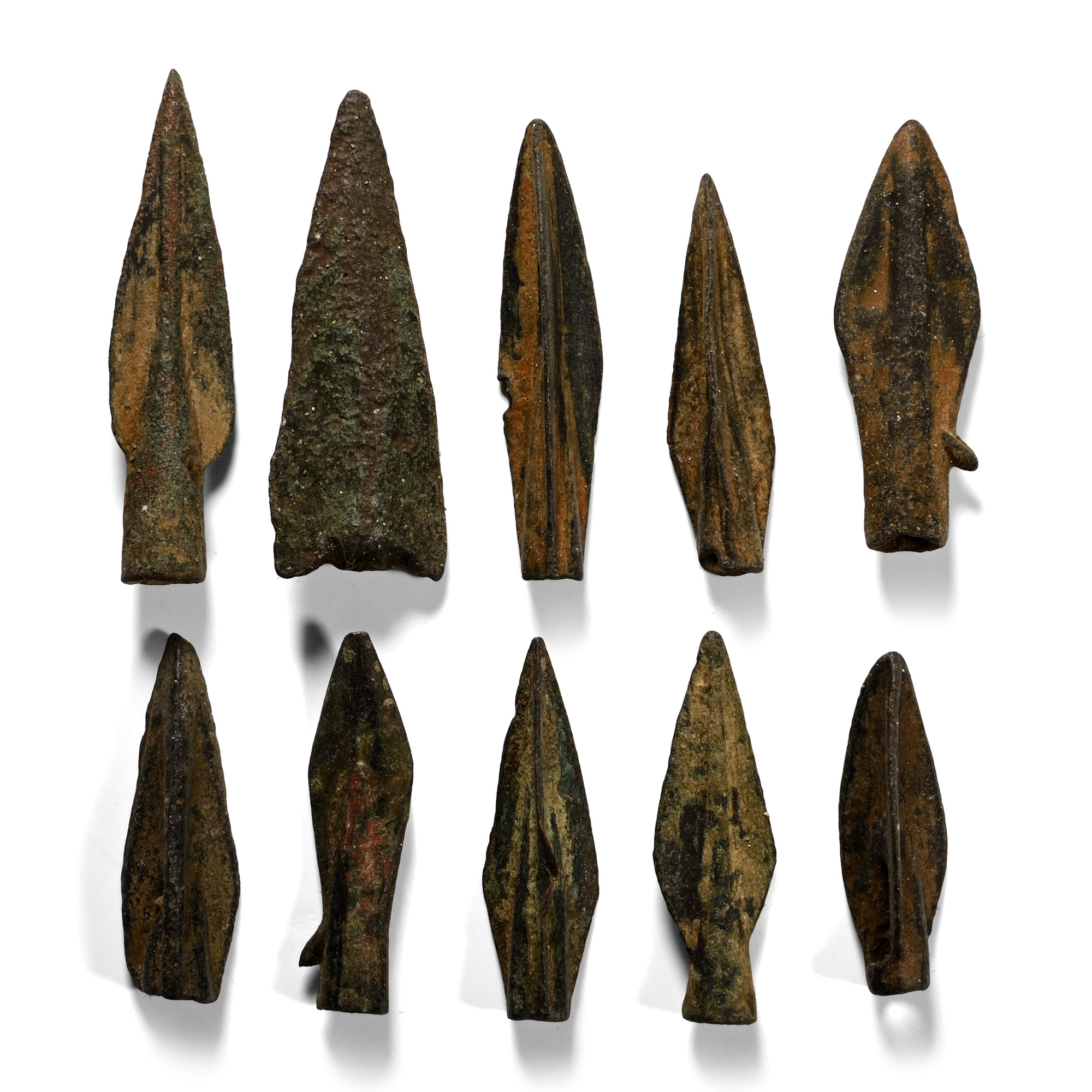 Greek Period High Quality Large Bronze Arrowhead Collection