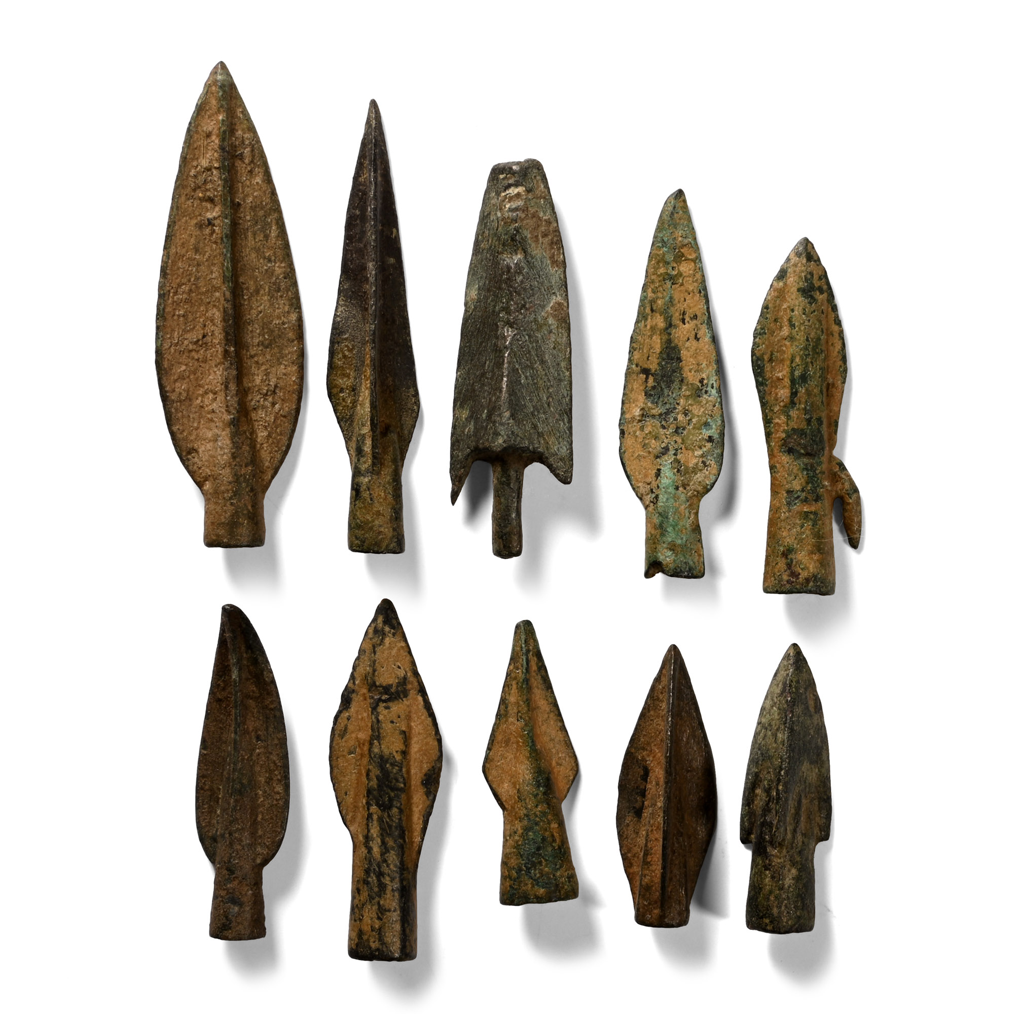 Greek Period High Quality Large Bronze Arrowhead Collection