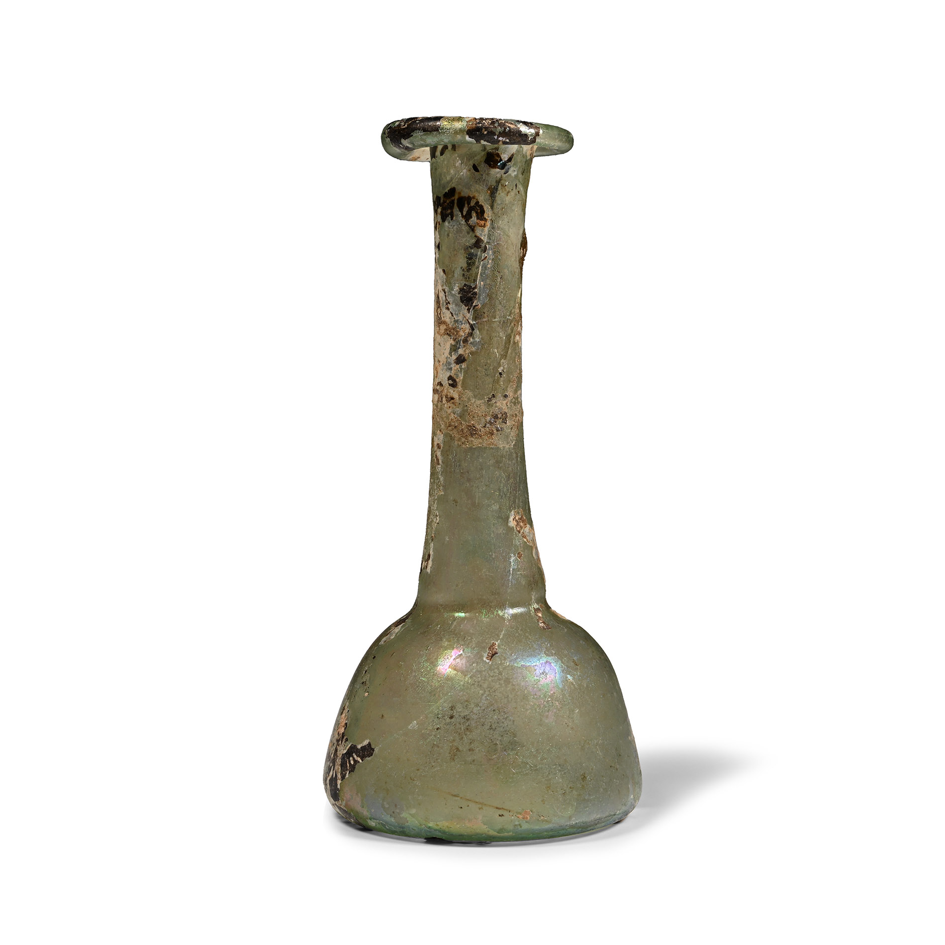 Roman Iridescent Glass Flask