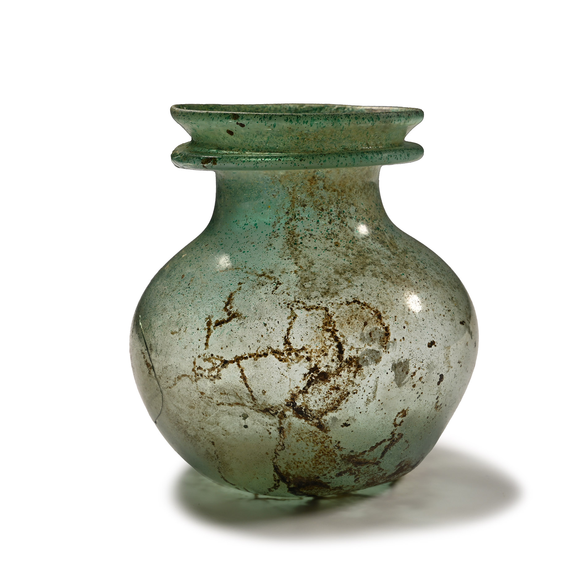 Roman Green Glass Jar